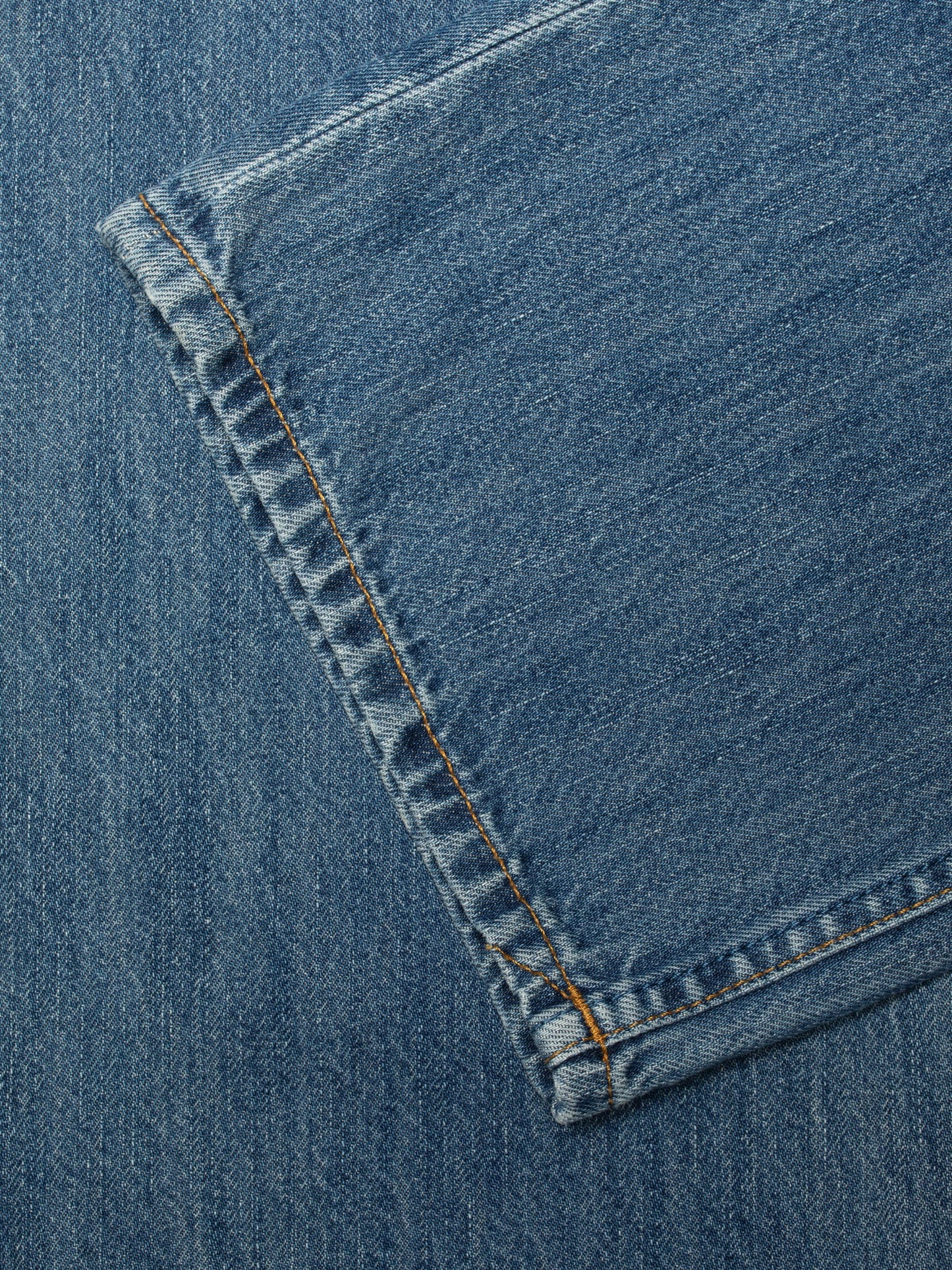Jean droit large en coton bio | bleu "clean eileen clear skies"