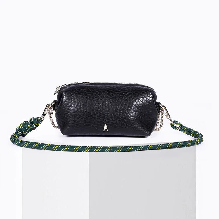 Sac à main cuir tannage végétal | noir "nuage - bubble noir"