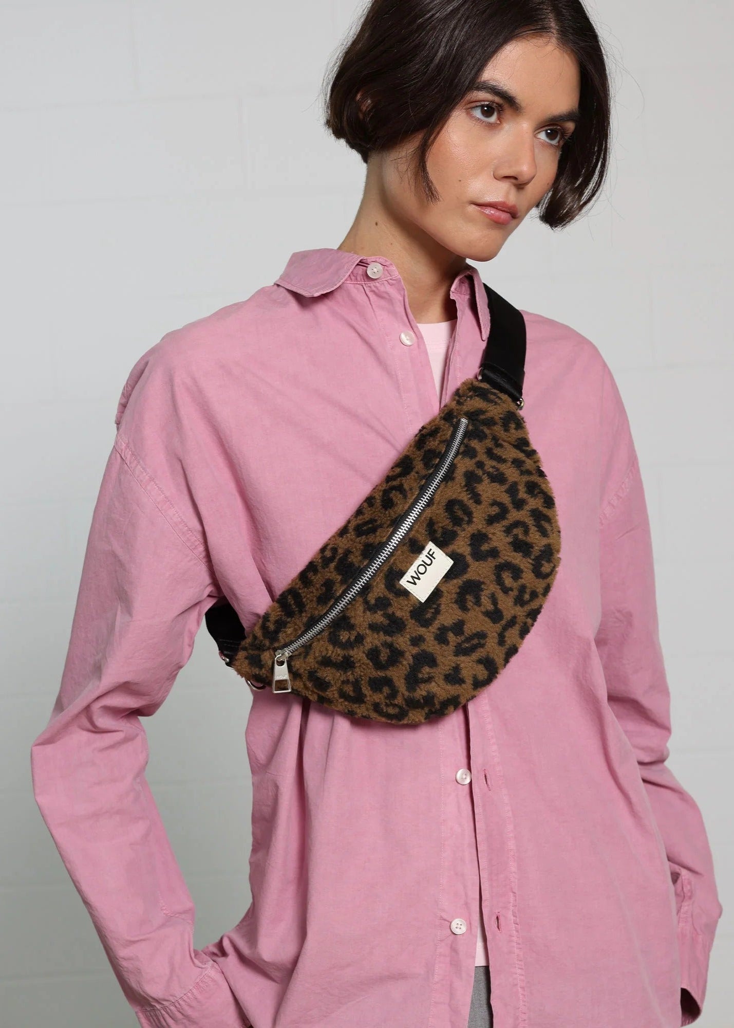 Sac banane matières recyclées | marron "simona waistbag - simona"