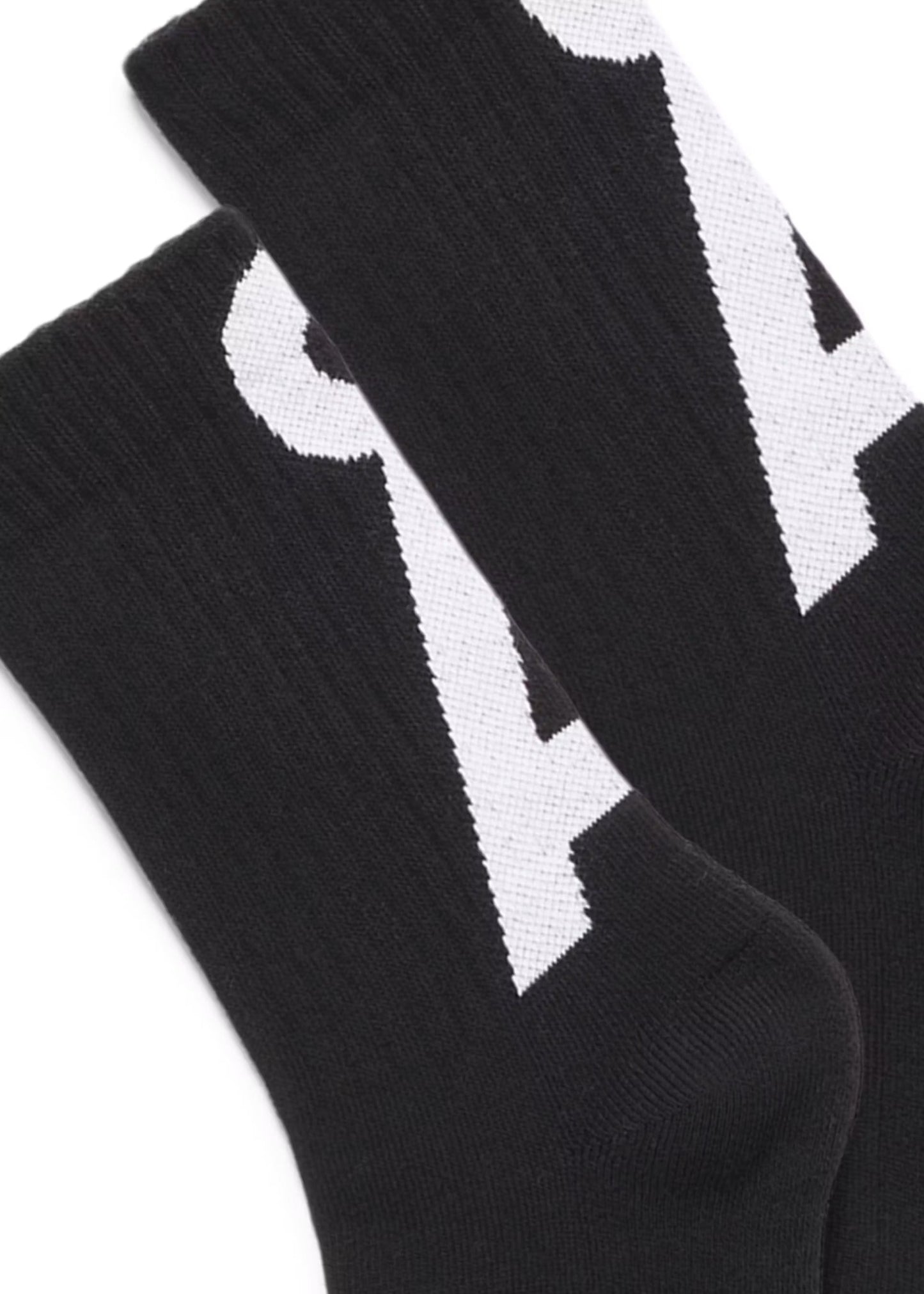 Chaussettes en coton biologique | noir et blanc "saamus short - black - white"