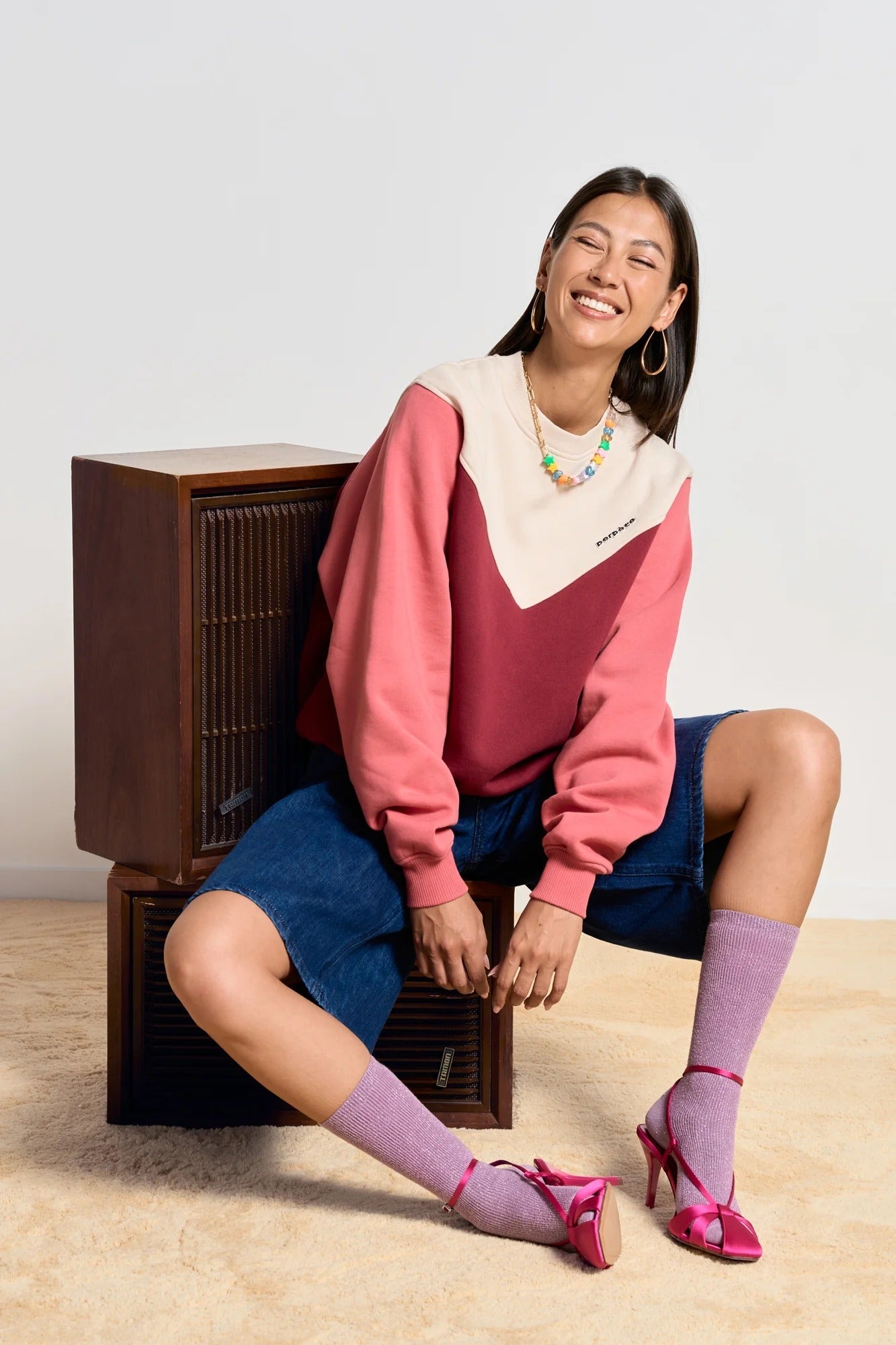 sweatshirt en coton bio | multicolore "max"