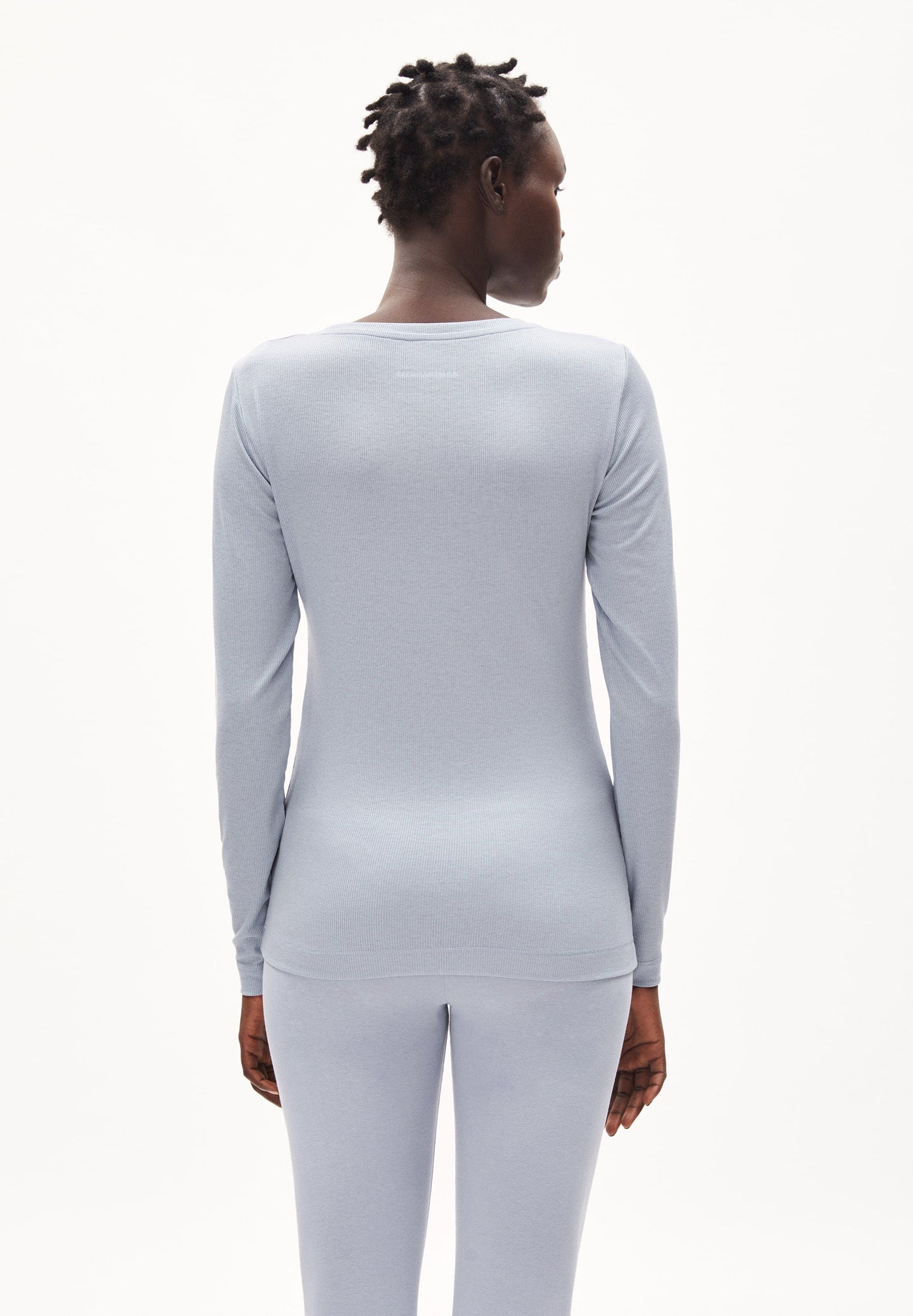 T-shirt manches longues bleu ciel en tencel et coton bio - jaaleaa daydream