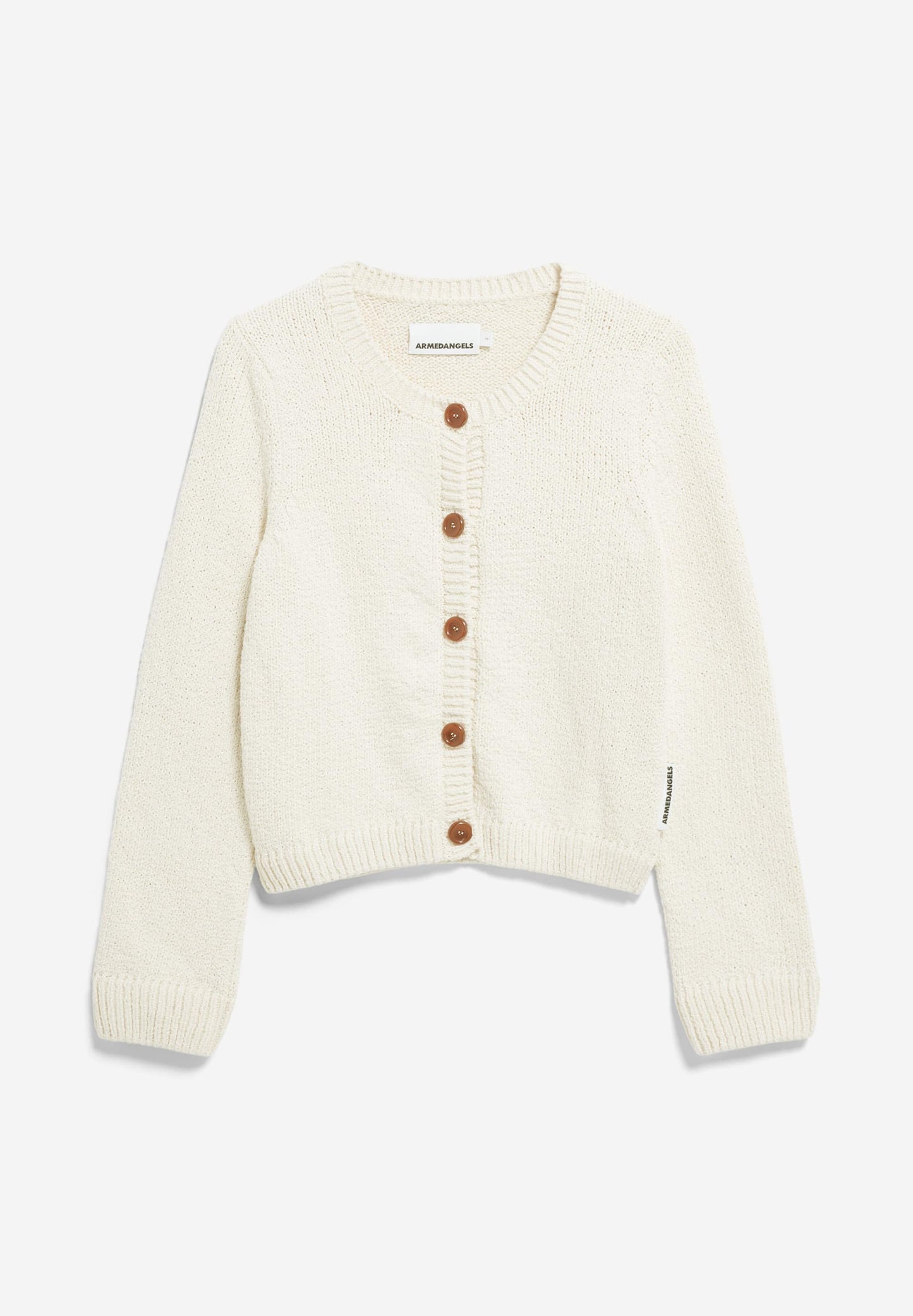 Gilet maille en coton bio | beige "jamiraa - oatmilk"