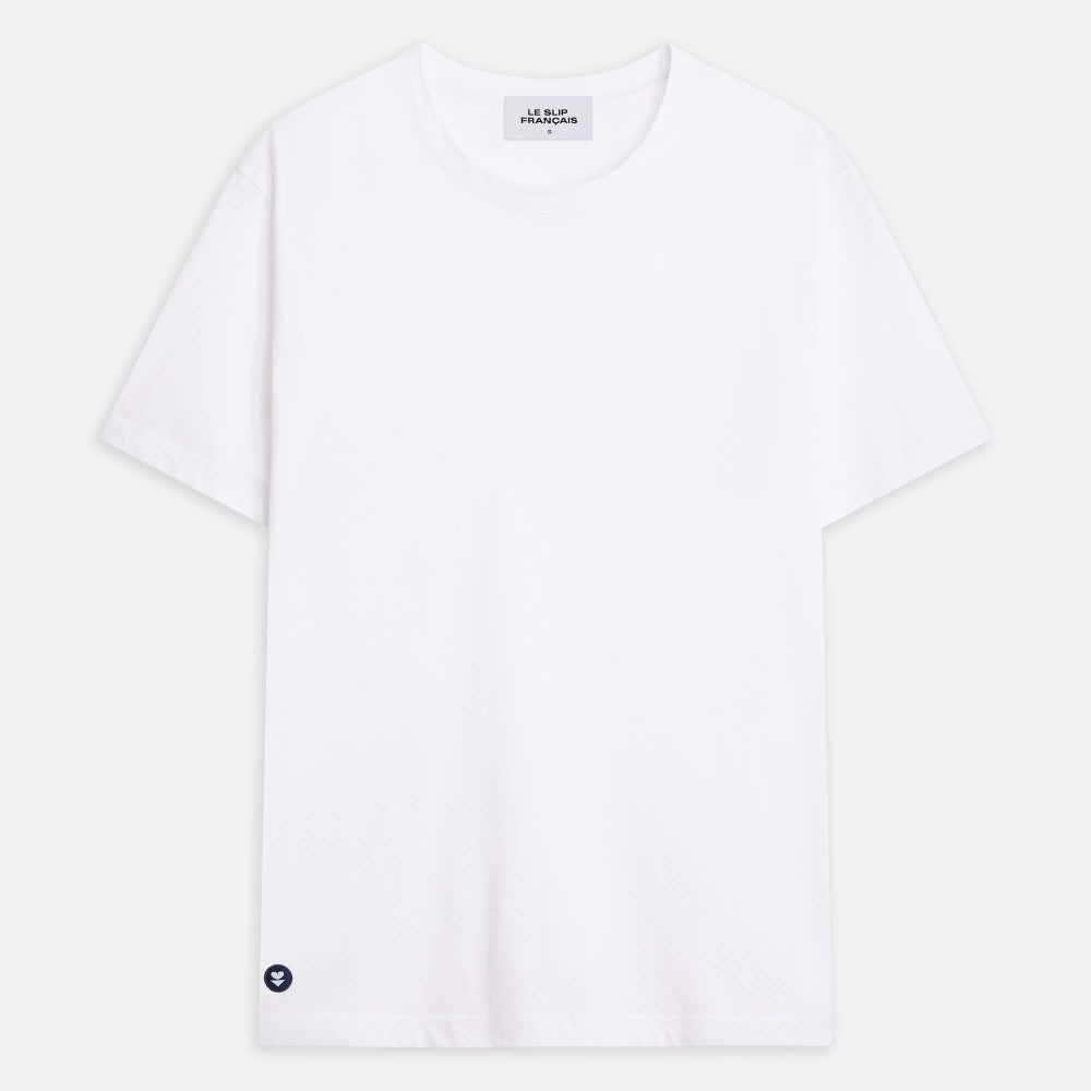 T-shirt en coton bio | blanc "jean plus"