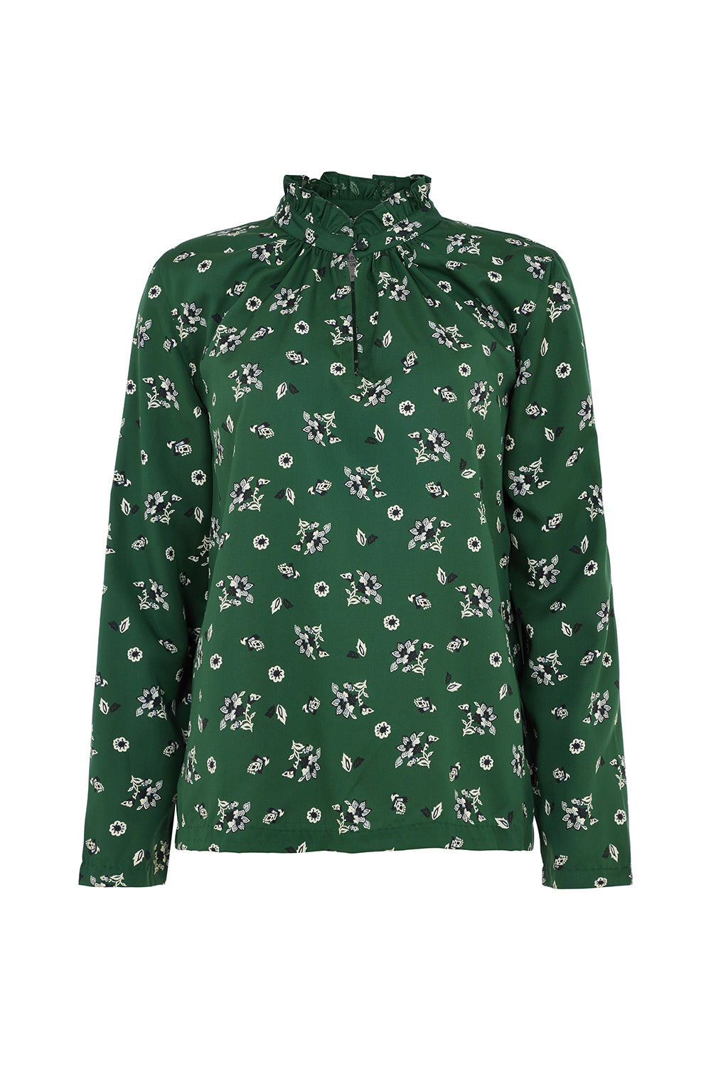 Blouse verte à motifs en tencel - jocelyn