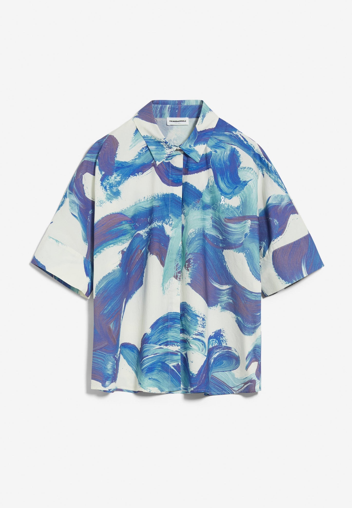 Blouse ample à motifs en coton bio - kaaley brush strokes