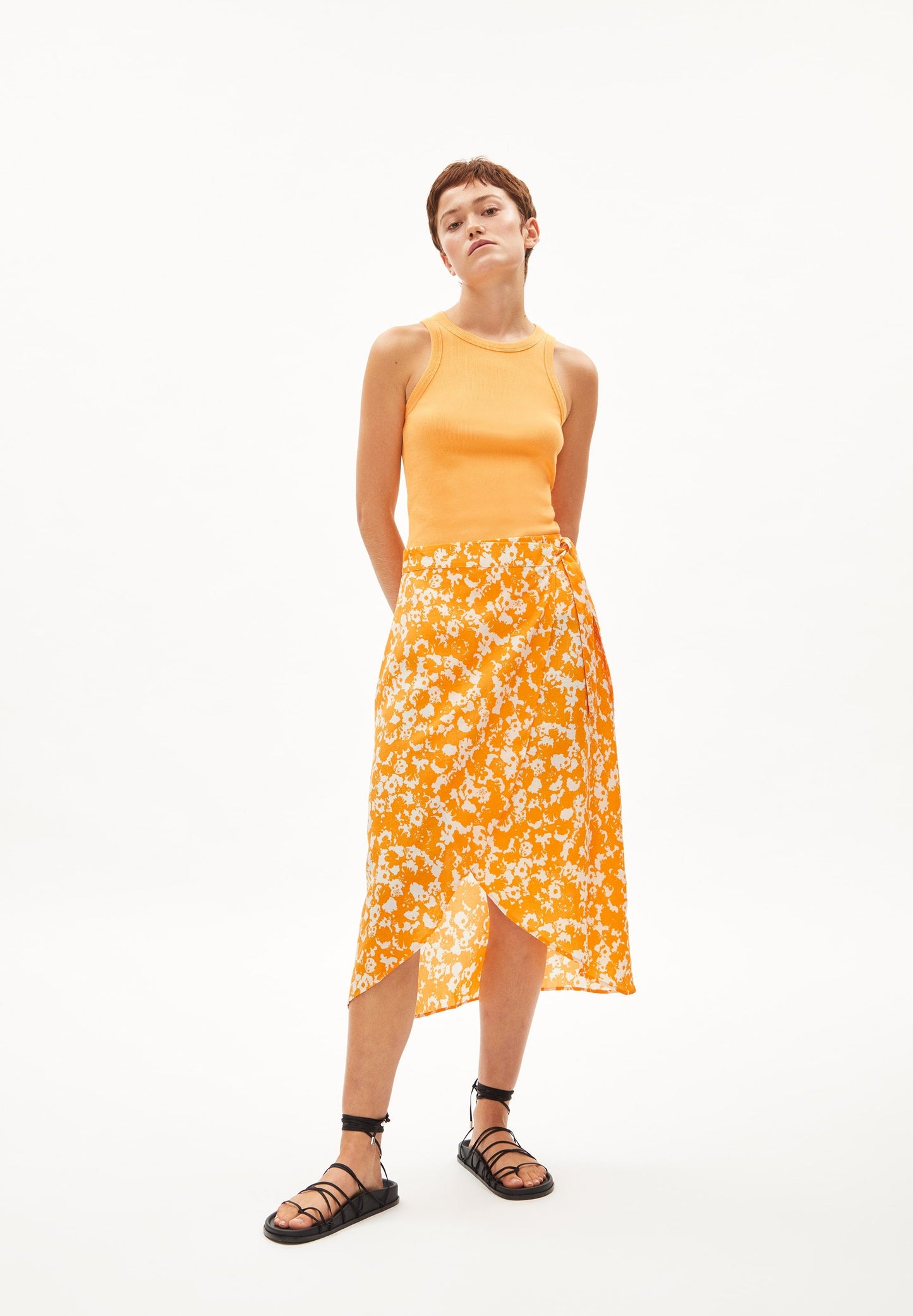 Débardeur orange en coton bio - kanitaa mangorange