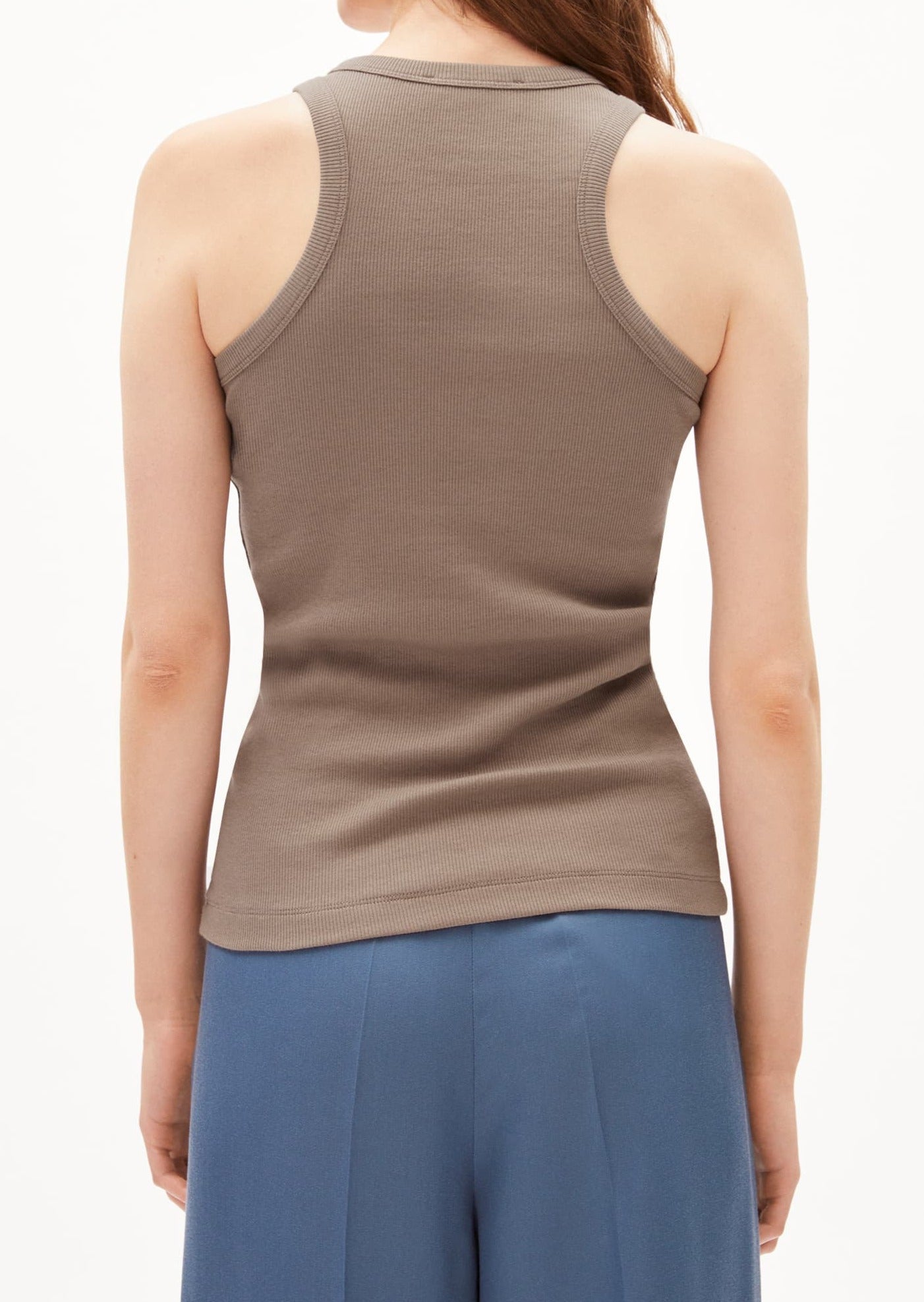 Débardeur en coton bio | marron "kanitaa muddy water"