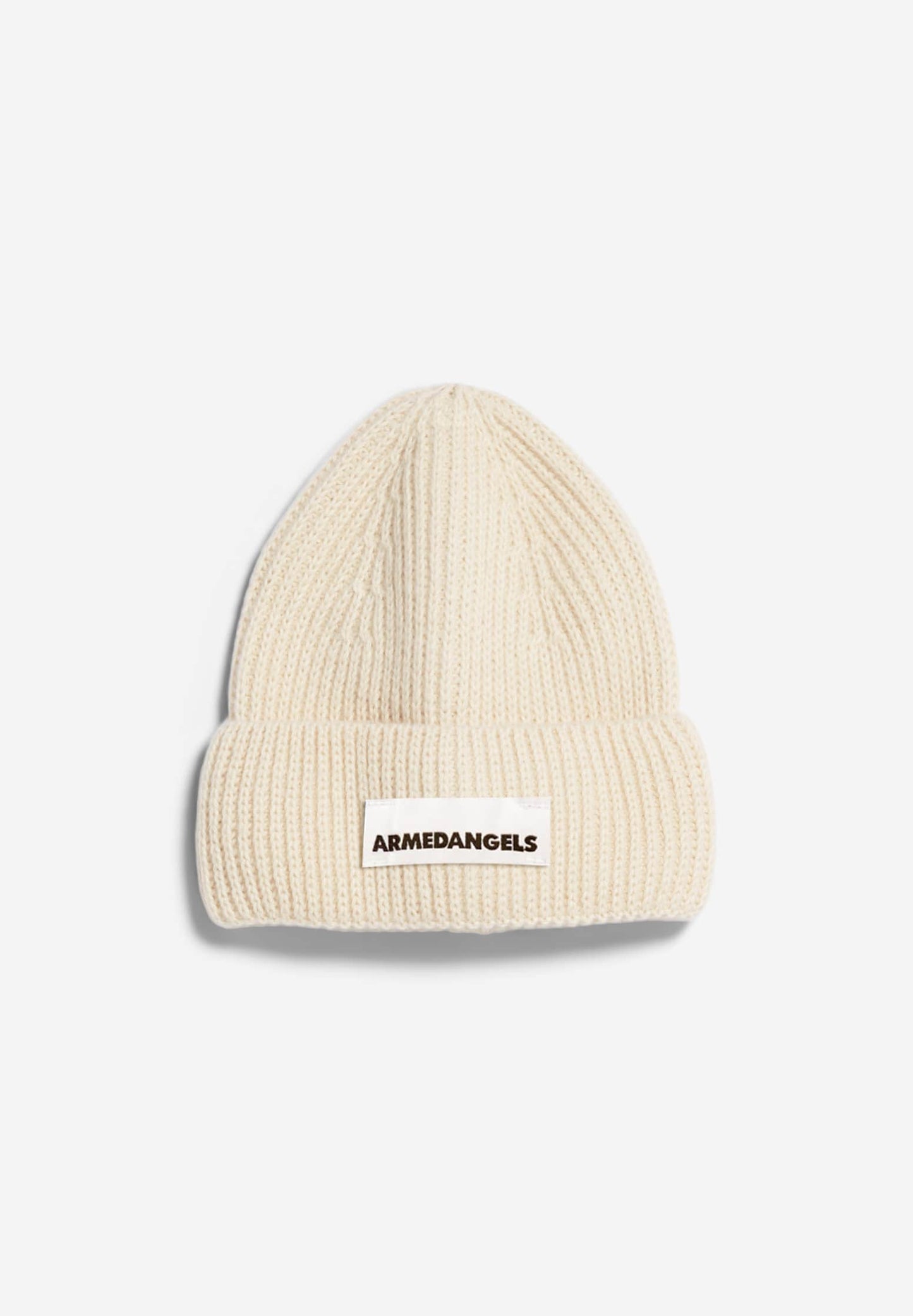 Bonnet à revers en coton et laine bio | Écru "kayaas soft oatmilk"