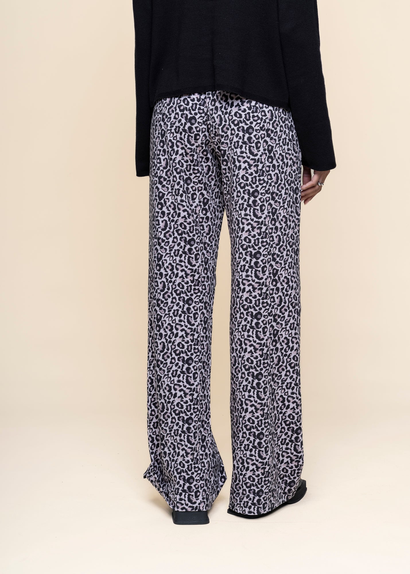 Pantalon ample en coton bio | léopard "kiso - leo print"