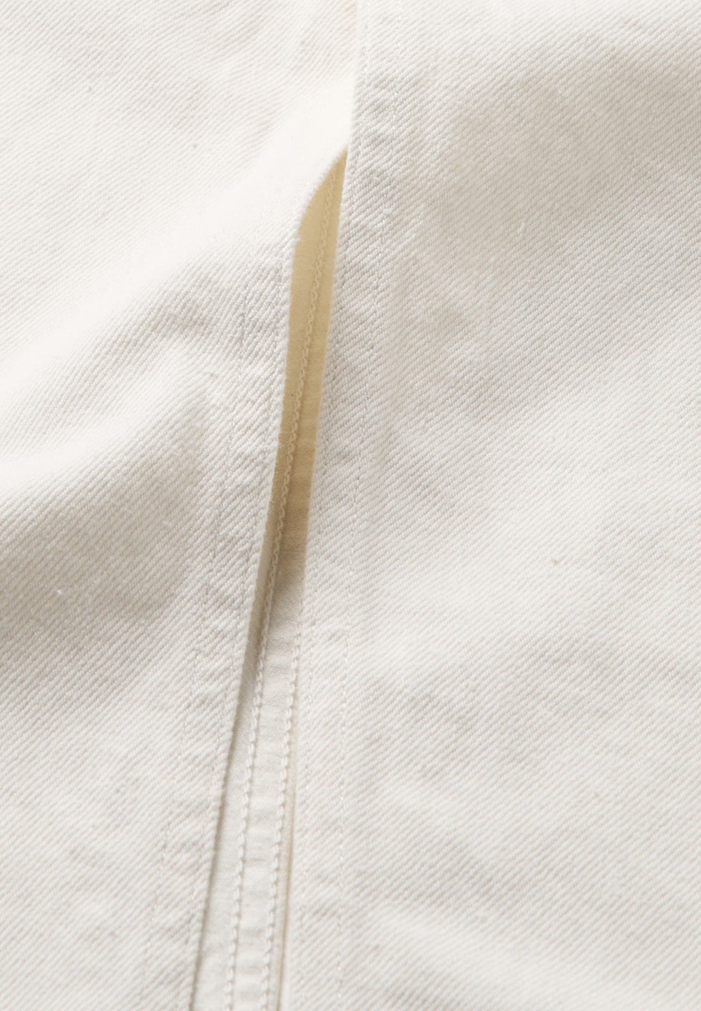 Jupe longue en denim de coton recyclé | blanc "kitaari demi white"