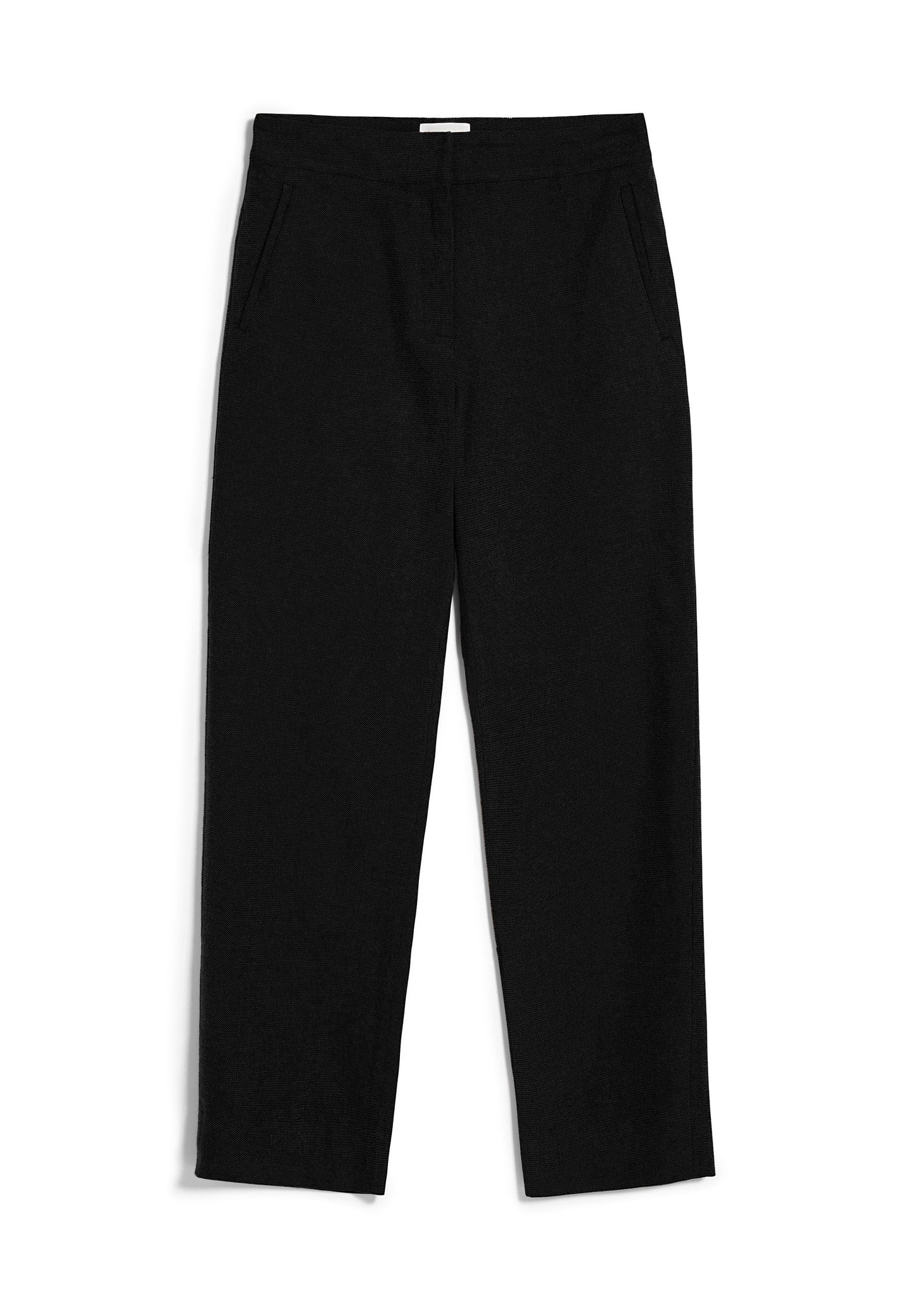 Pantalon noir droit en coton bio - korneliaa black