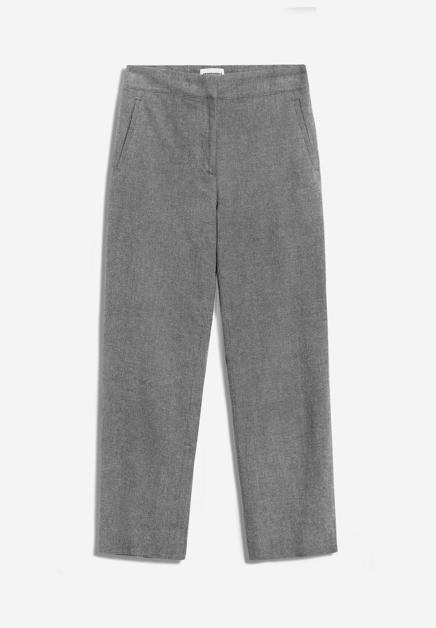 Pantalon de tailleur gris en coton bio - korneliaa herringbone grey