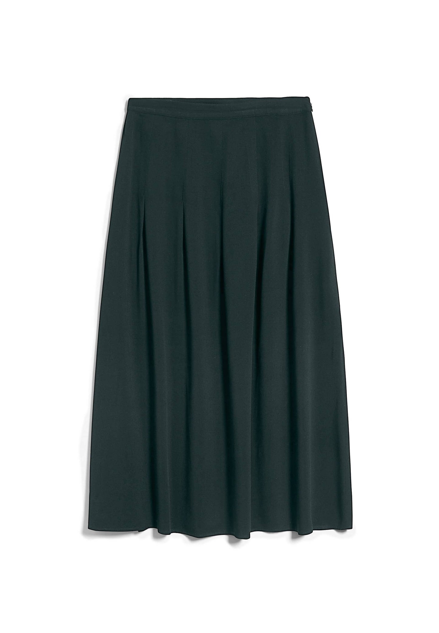 Jupe mi-longue vert bouteille en lenzing - leaahna vintage green