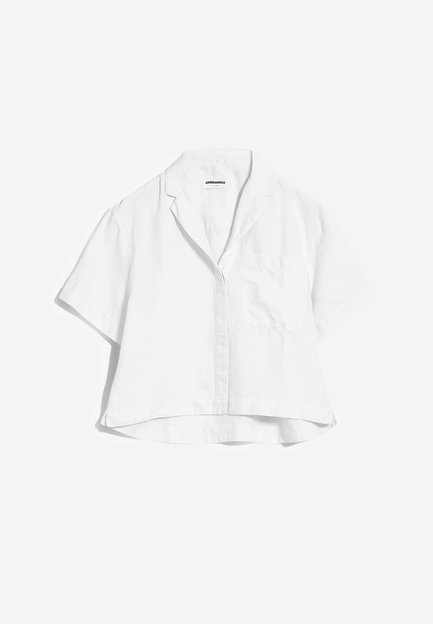 Chemisette blanche en lin, tencel et coton recyclé - leaanne lino white