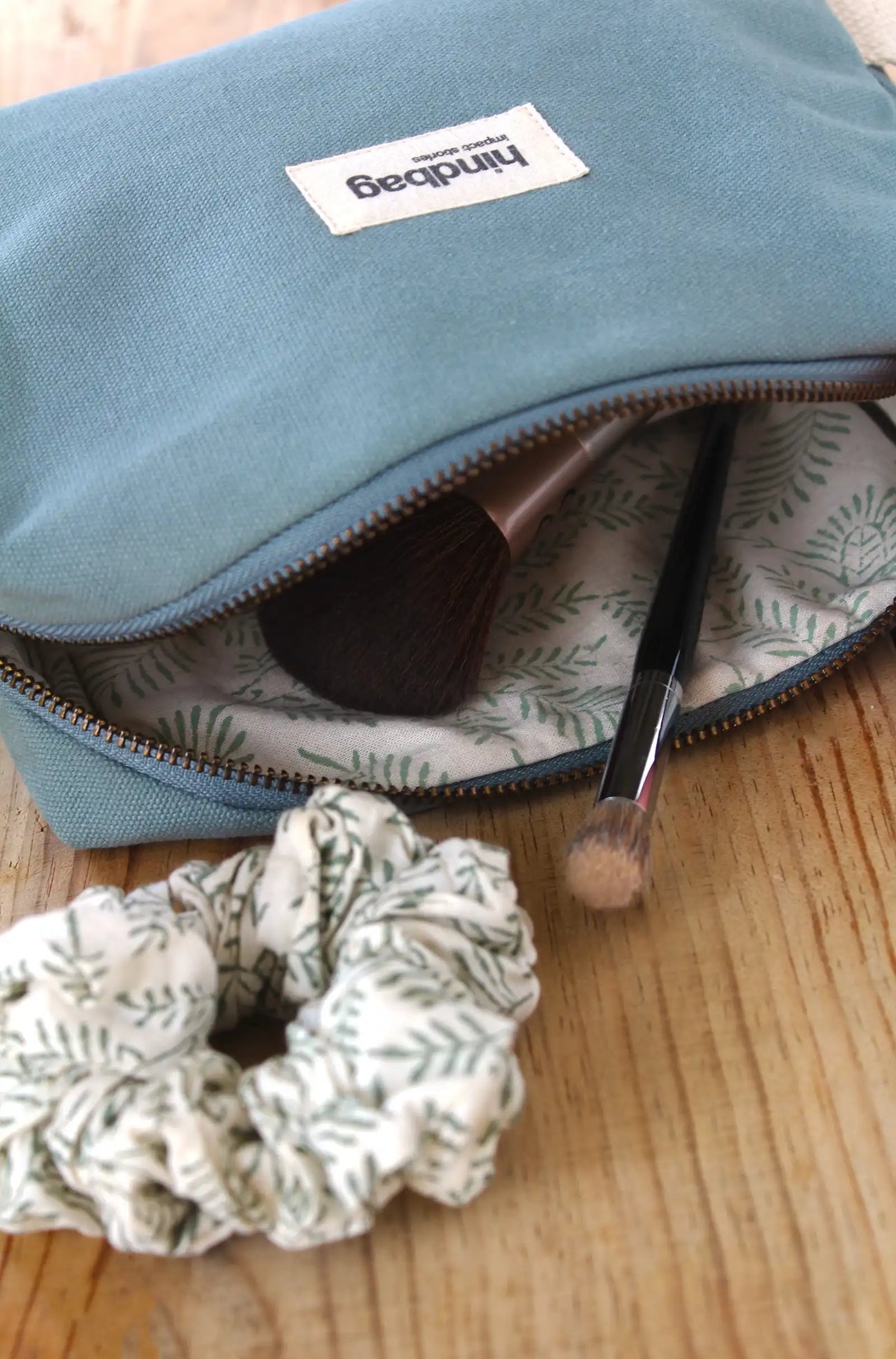 Trousse de toilette en coton bio | Sauge "leon sauge"