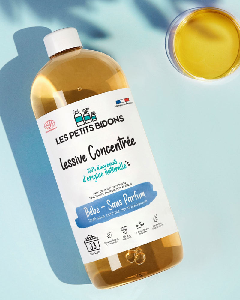 Lessive liquide concentrée bébé sans parfum | 1L