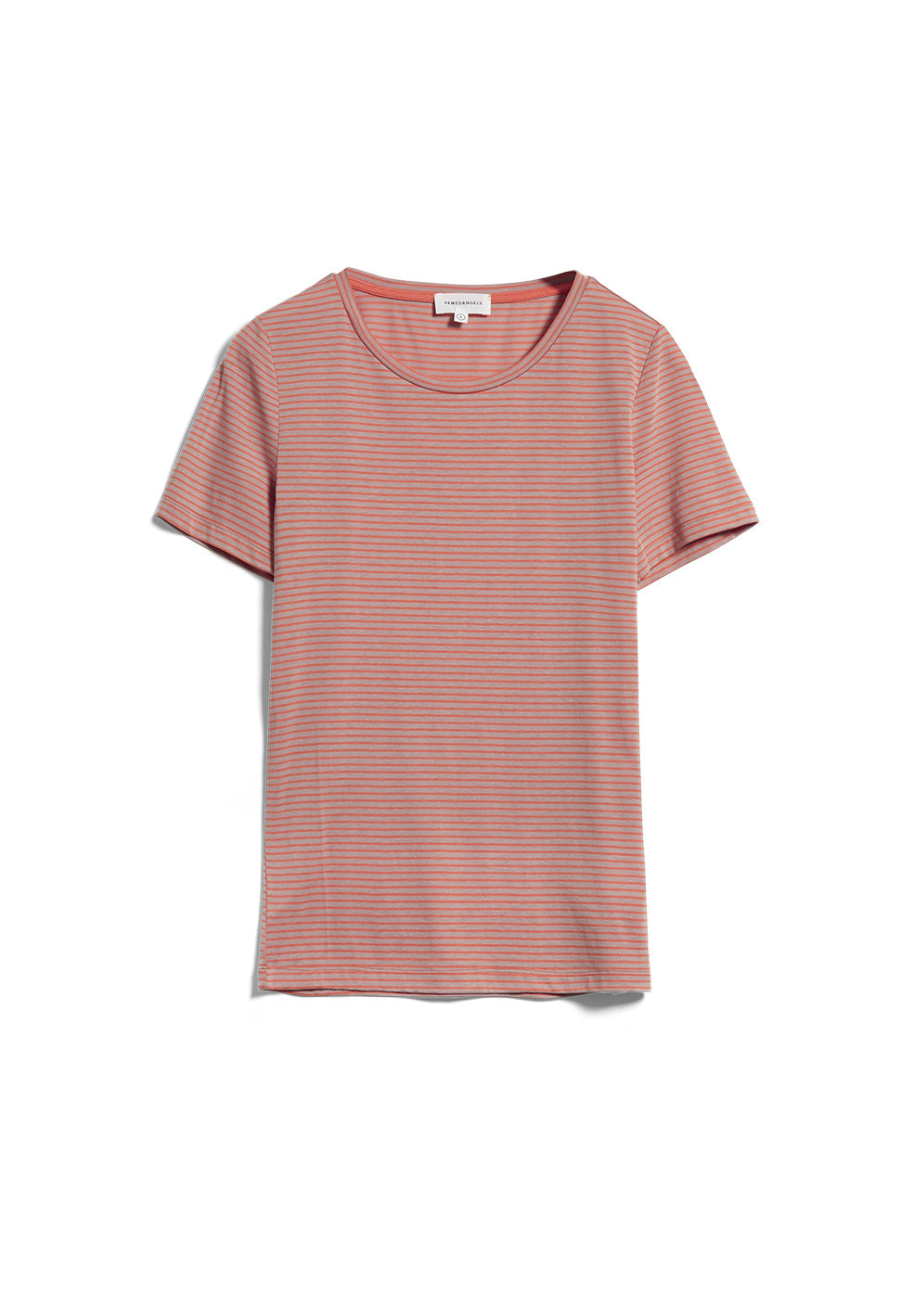 T-shirt à rayures roses en tencel et coton bio - LIDIAA SMALL STRIPES