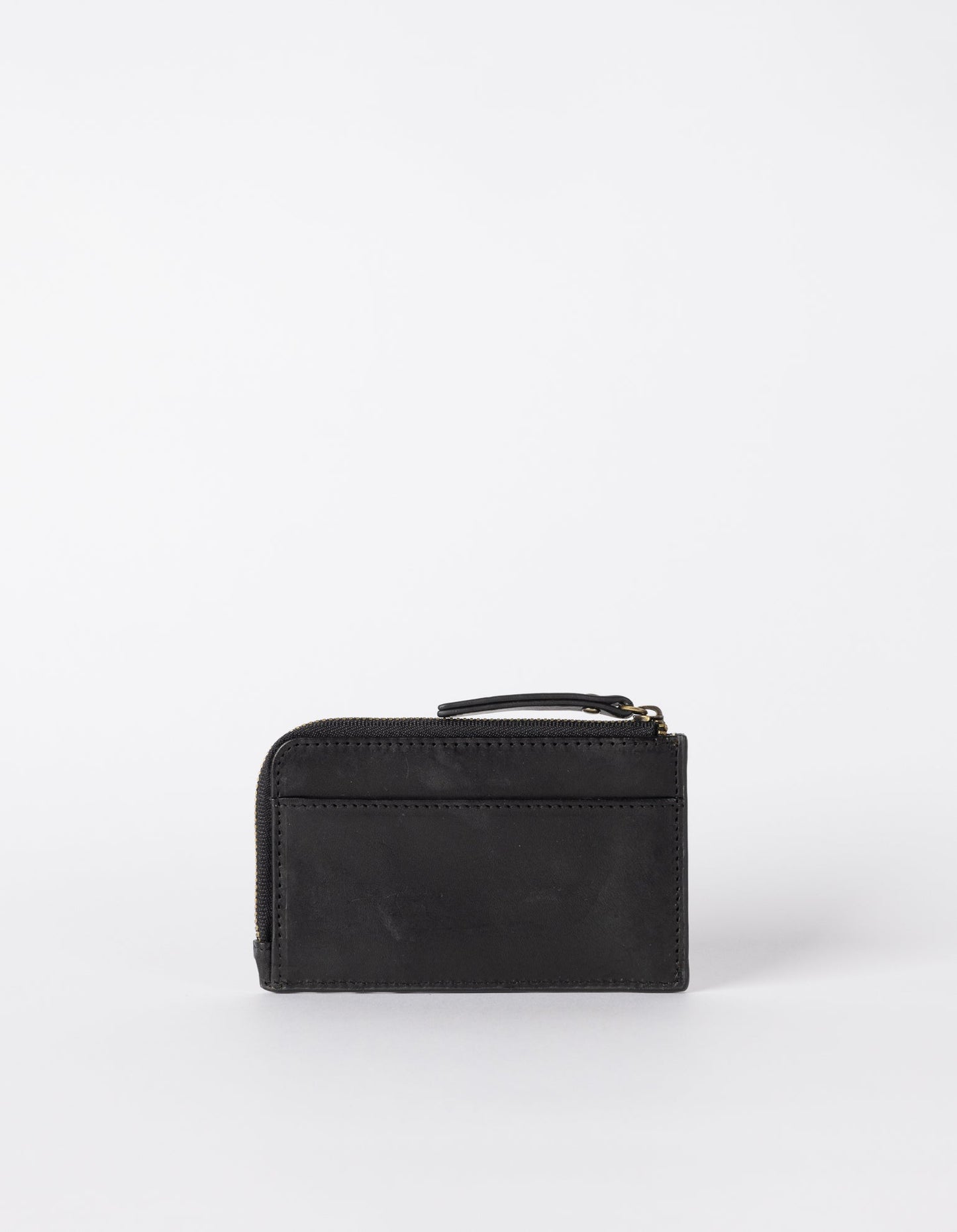 Portefeuille en cuir certifié | noir "Lola - black classic leather"