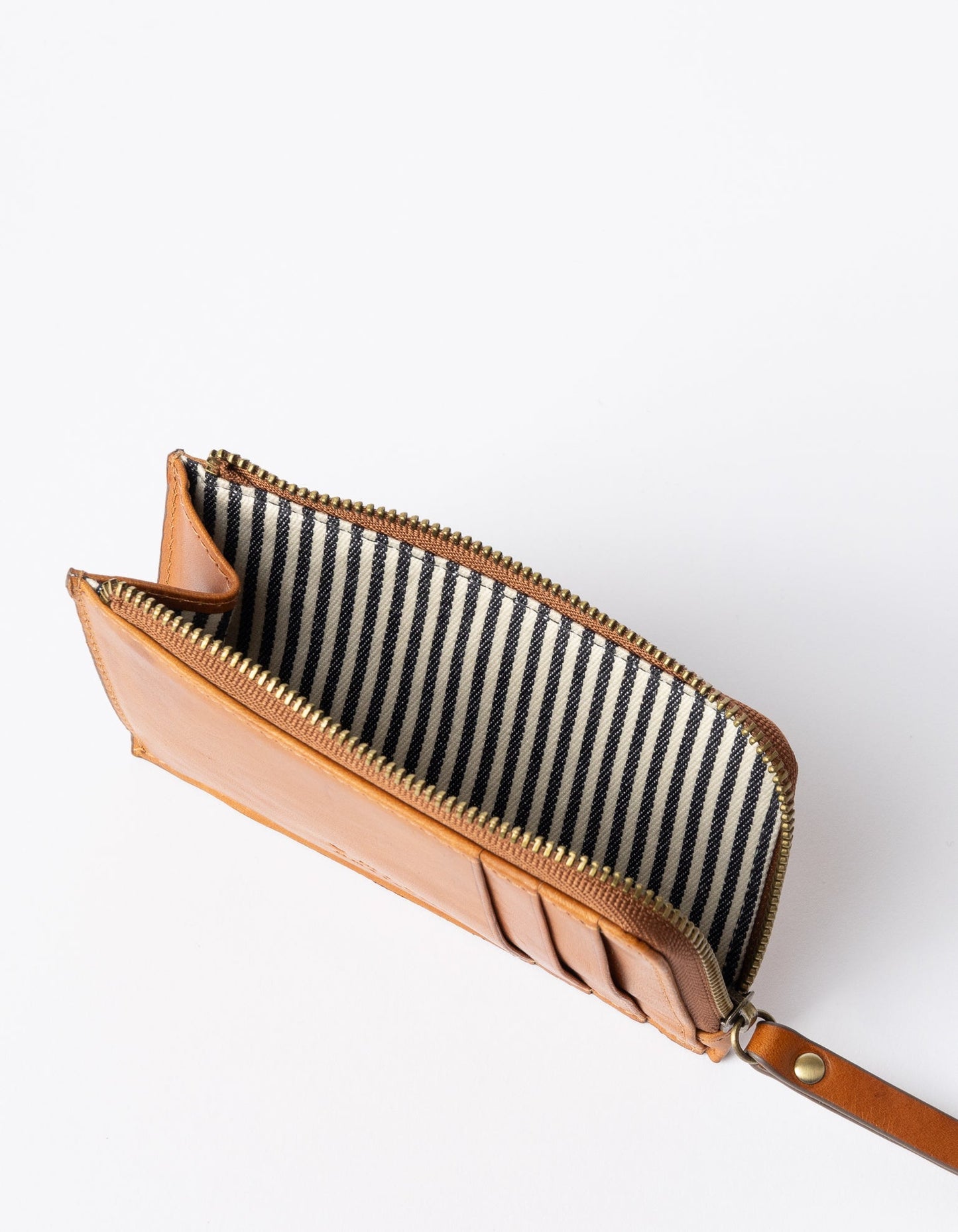 Portefeuille en cuir certifié | cognac "Lola - cognac classic leather"