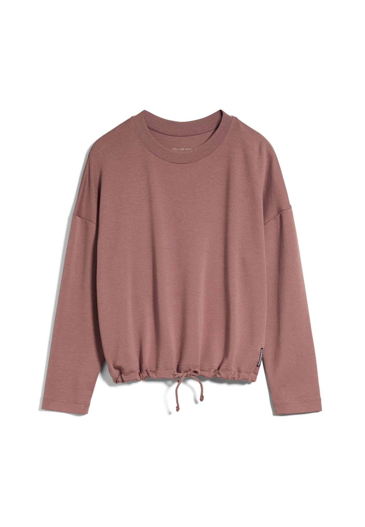 Sweat léger vieux rose lacé en tencel et coton bio - Mailaa dusty rose