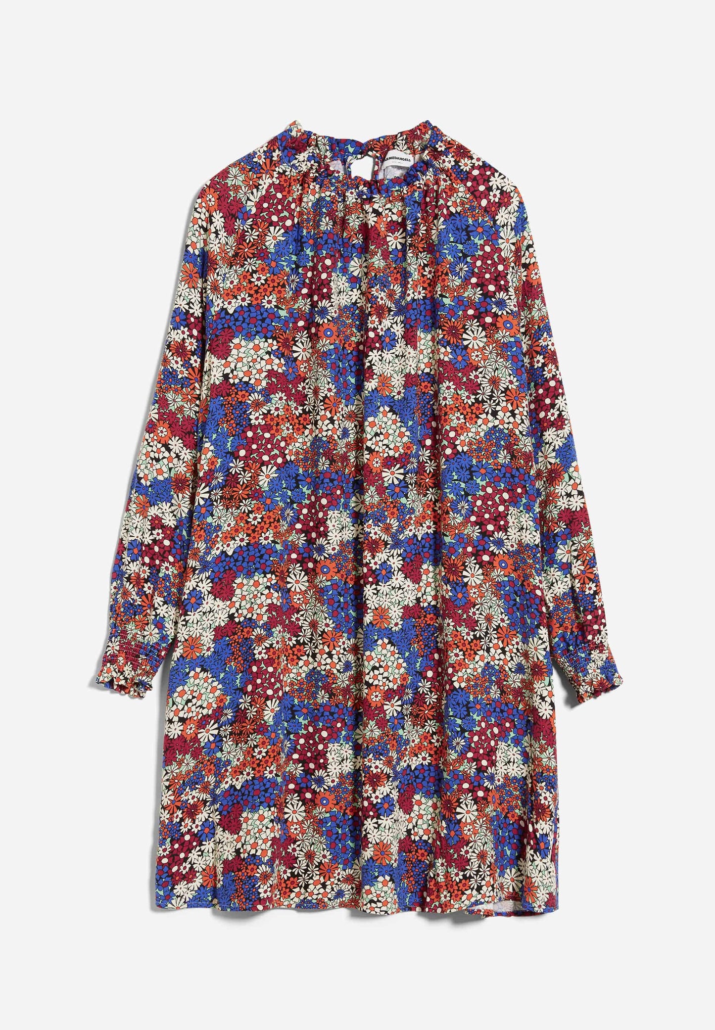 Robe manches longues fleurie en ecovero - maalai marsh floral