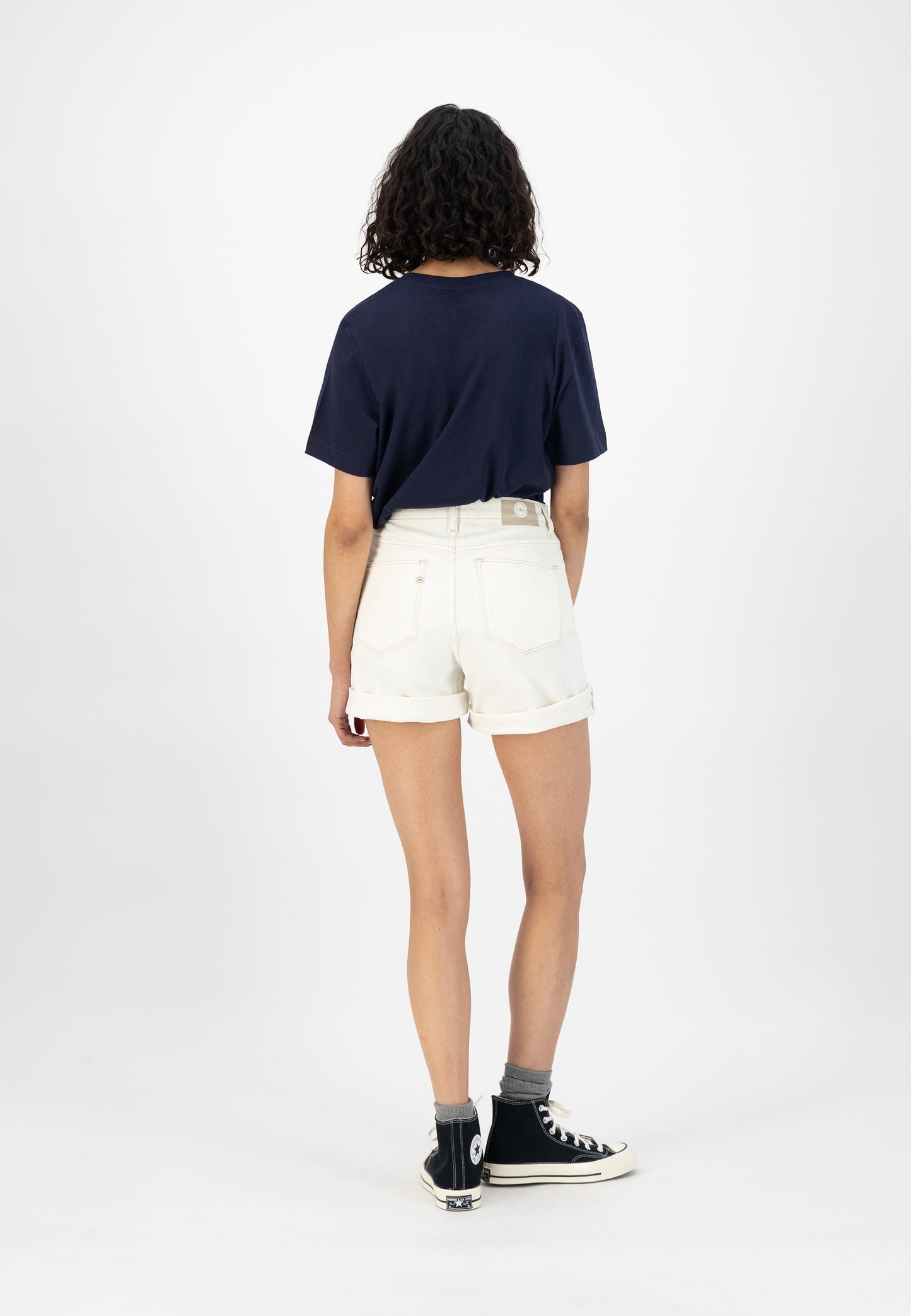 Short en jean en coton bio et recyclé | Écru "marilyn short off white"