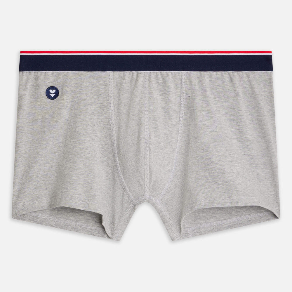 Boxer made in France en coton bio | gris "marius plus gris chine"