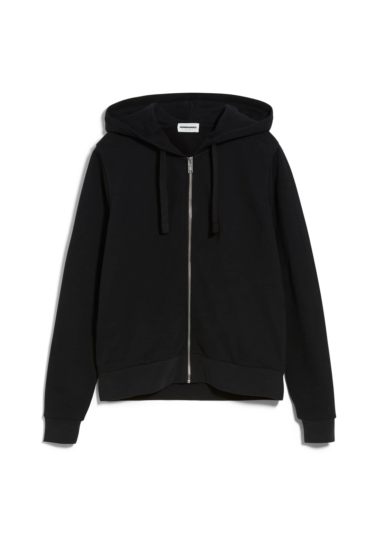 Veste noire zippée en coton biologique - marlinaa black