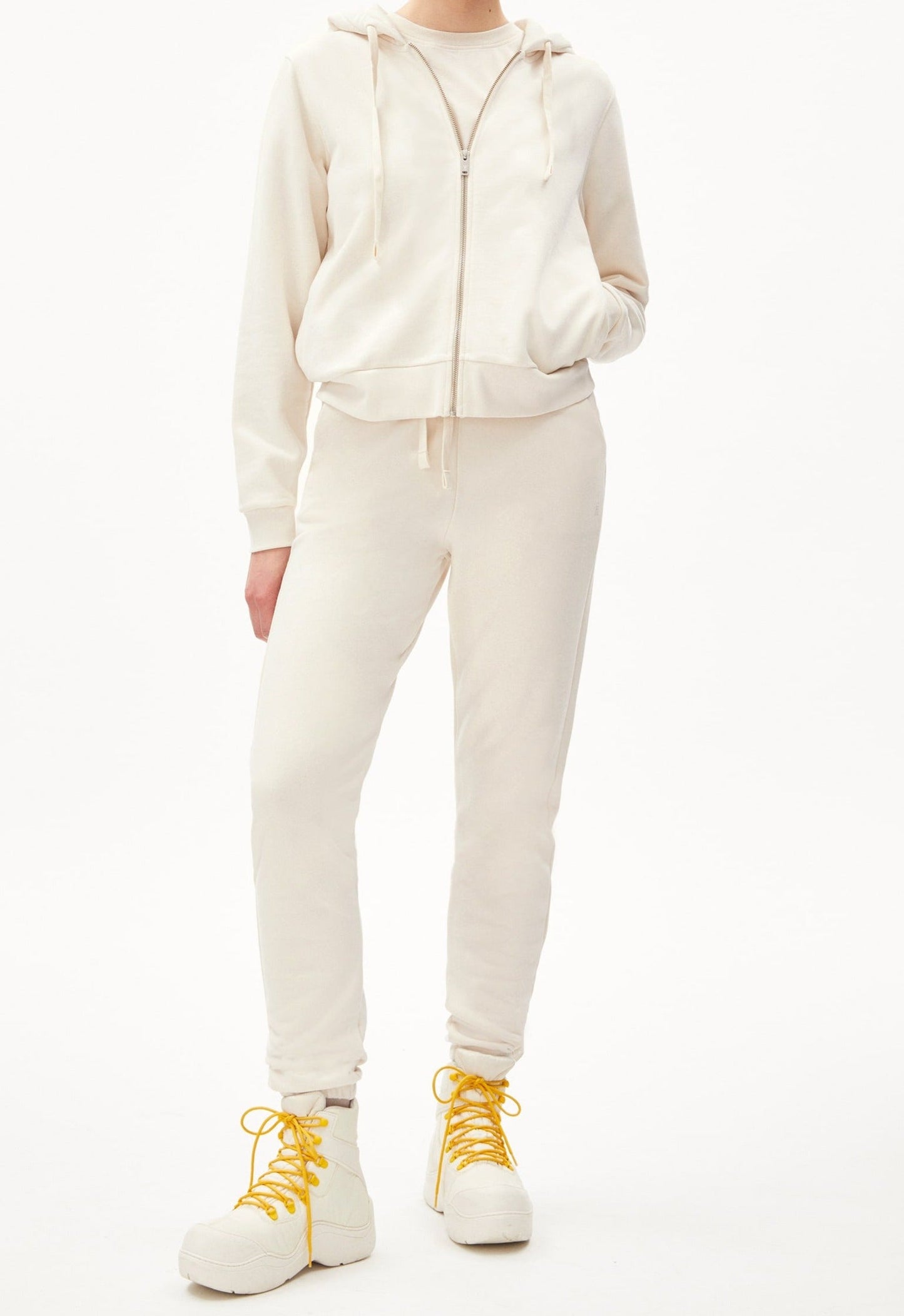 Sweat zippé en coton biologique non teint - marlinaa undyed