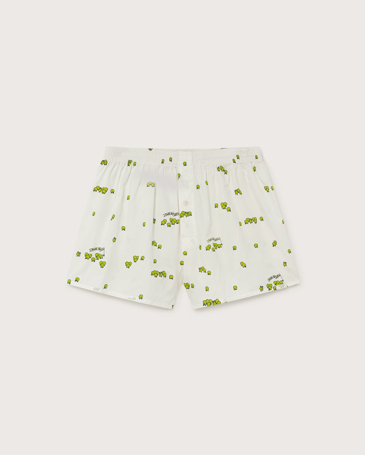 Caleçon blanc à motifs petits pois en coton bio - Peas&Love