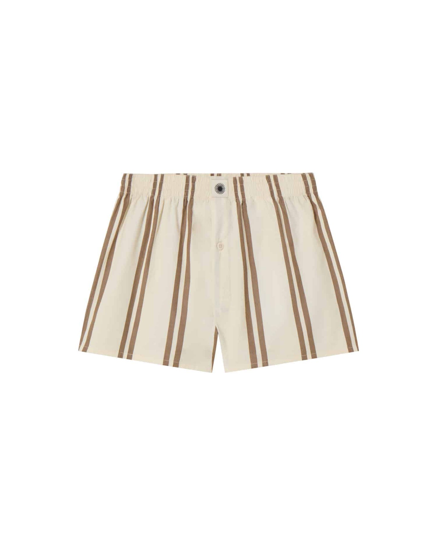 Caleçon en coton bio | écru "Otter stripes boxer"