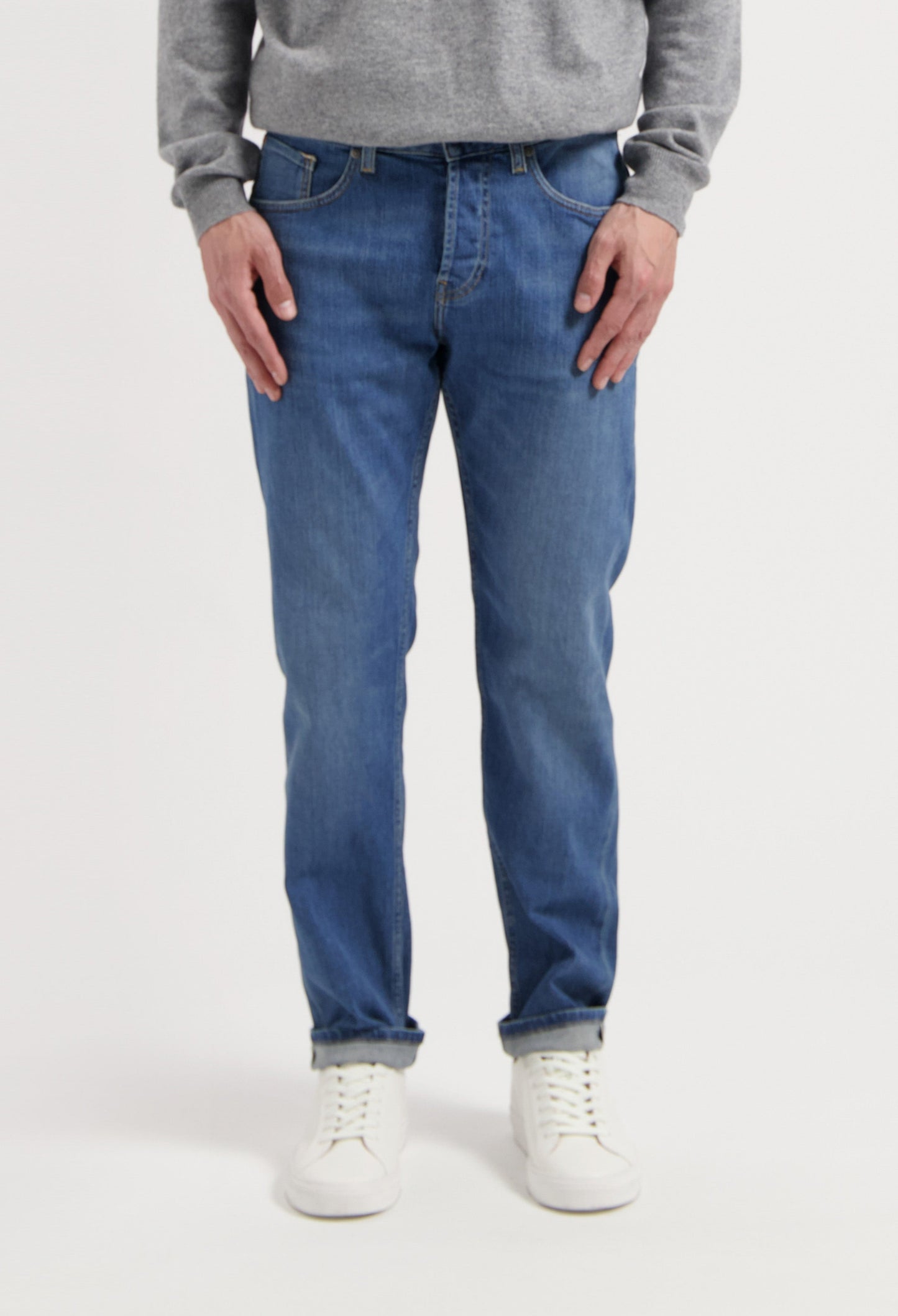 Jean droit en coton bio et coton recyclé - "hank mid tapered - medium heritage"