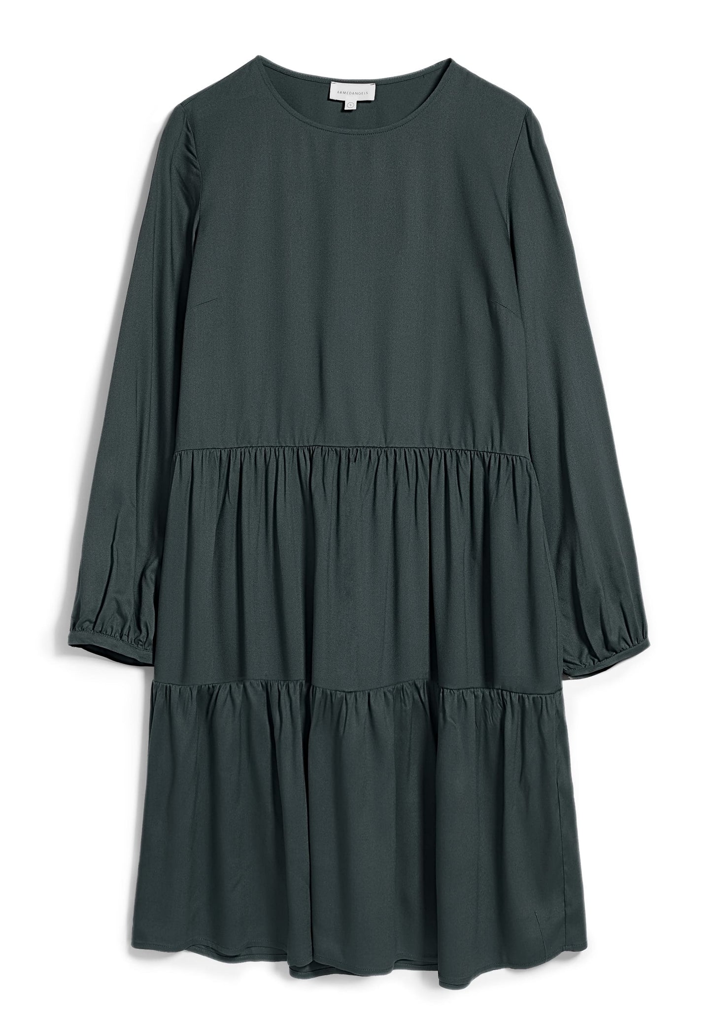 Robe courte patineuse vert forêt en lenzing - Mirelaa vintage green