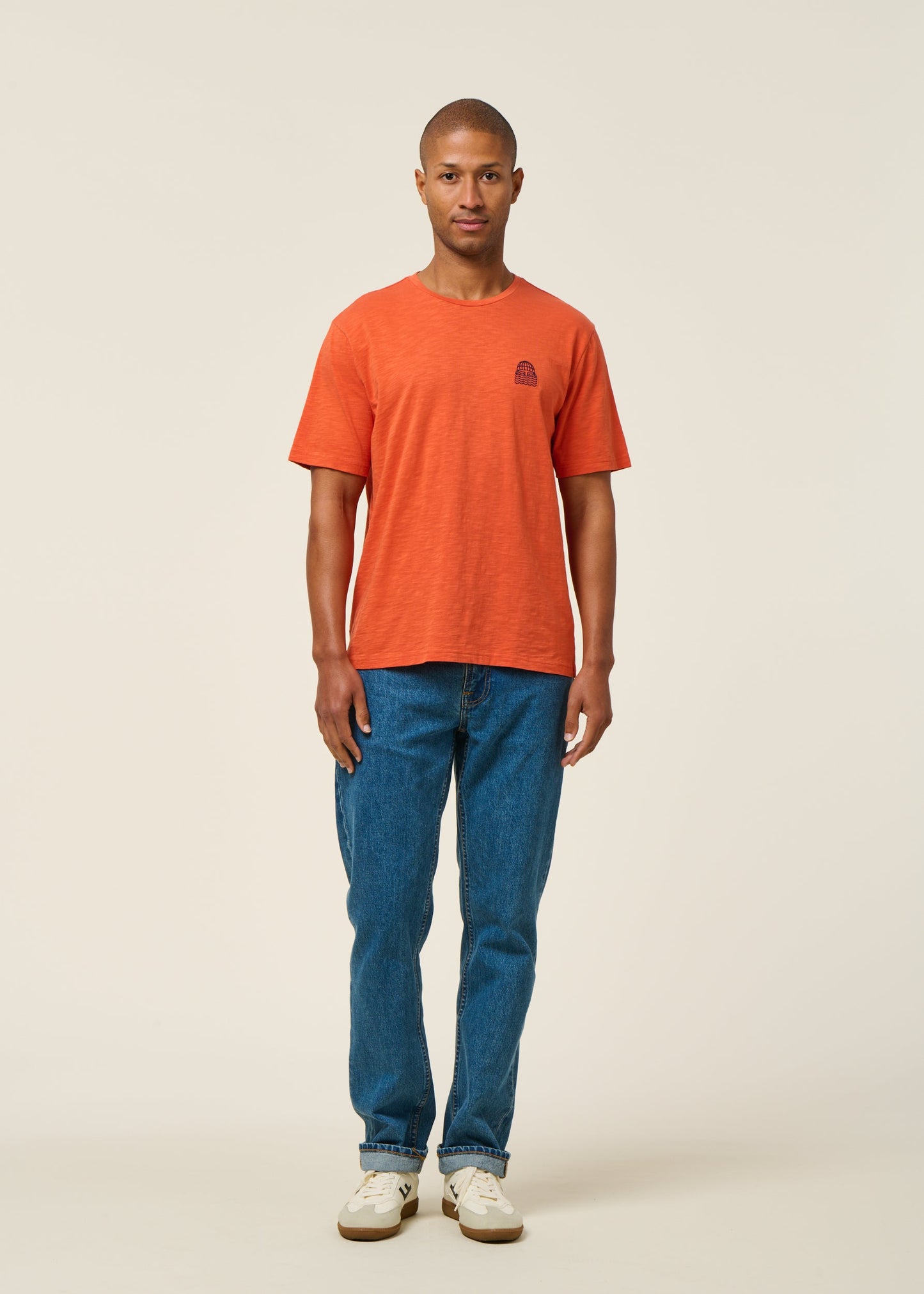 T-shirt en coton bio | orange "carrot mini to the sea tee"