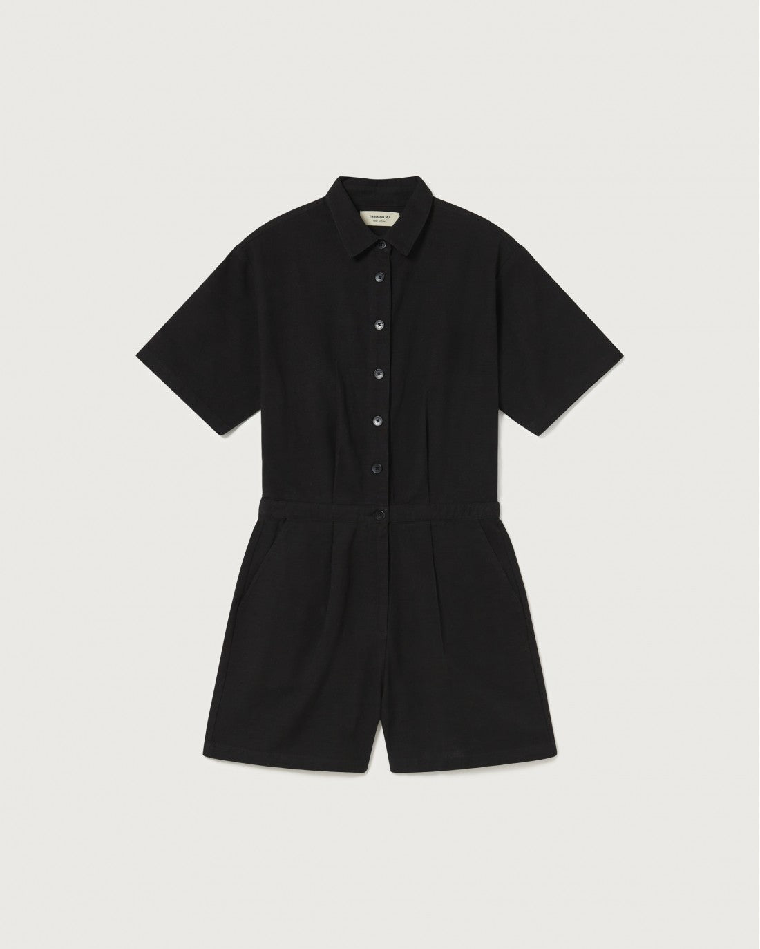 Combishort en coton bio | Noir "black agata"