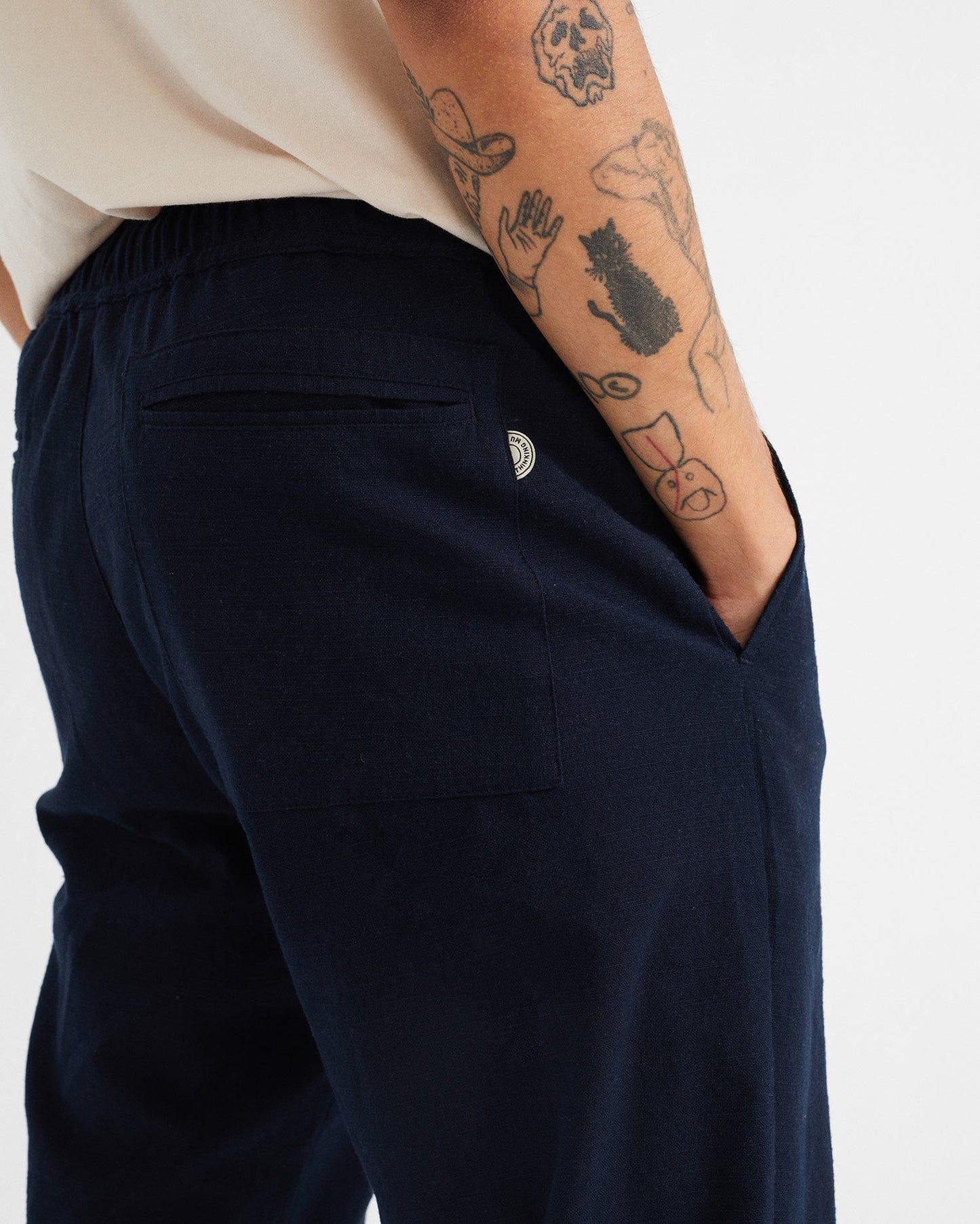 Pantalon bleu marine en coton bio - Travel