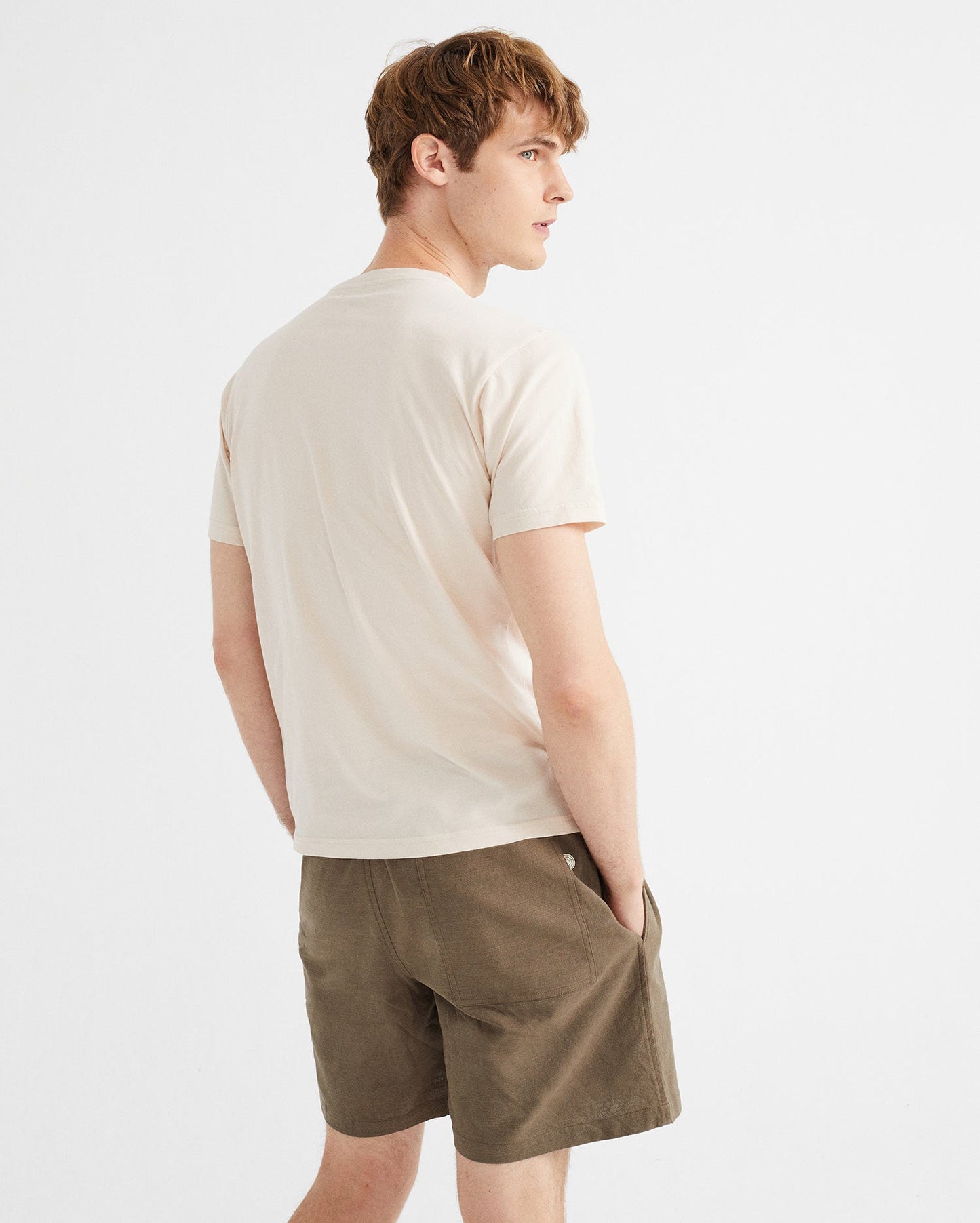 T-shirt écru imprimé en coton bio - ABSTRACT BONE