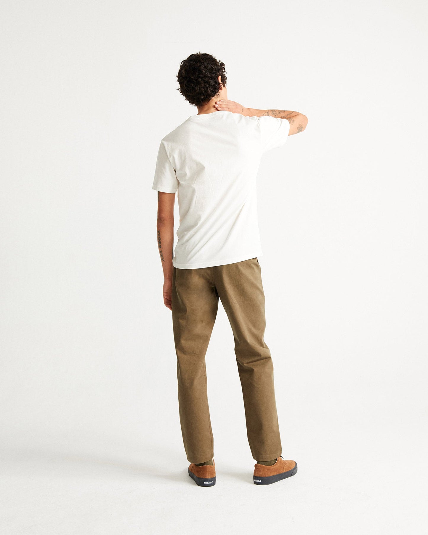 T-shirt imprimé blanc en coton bio - Med