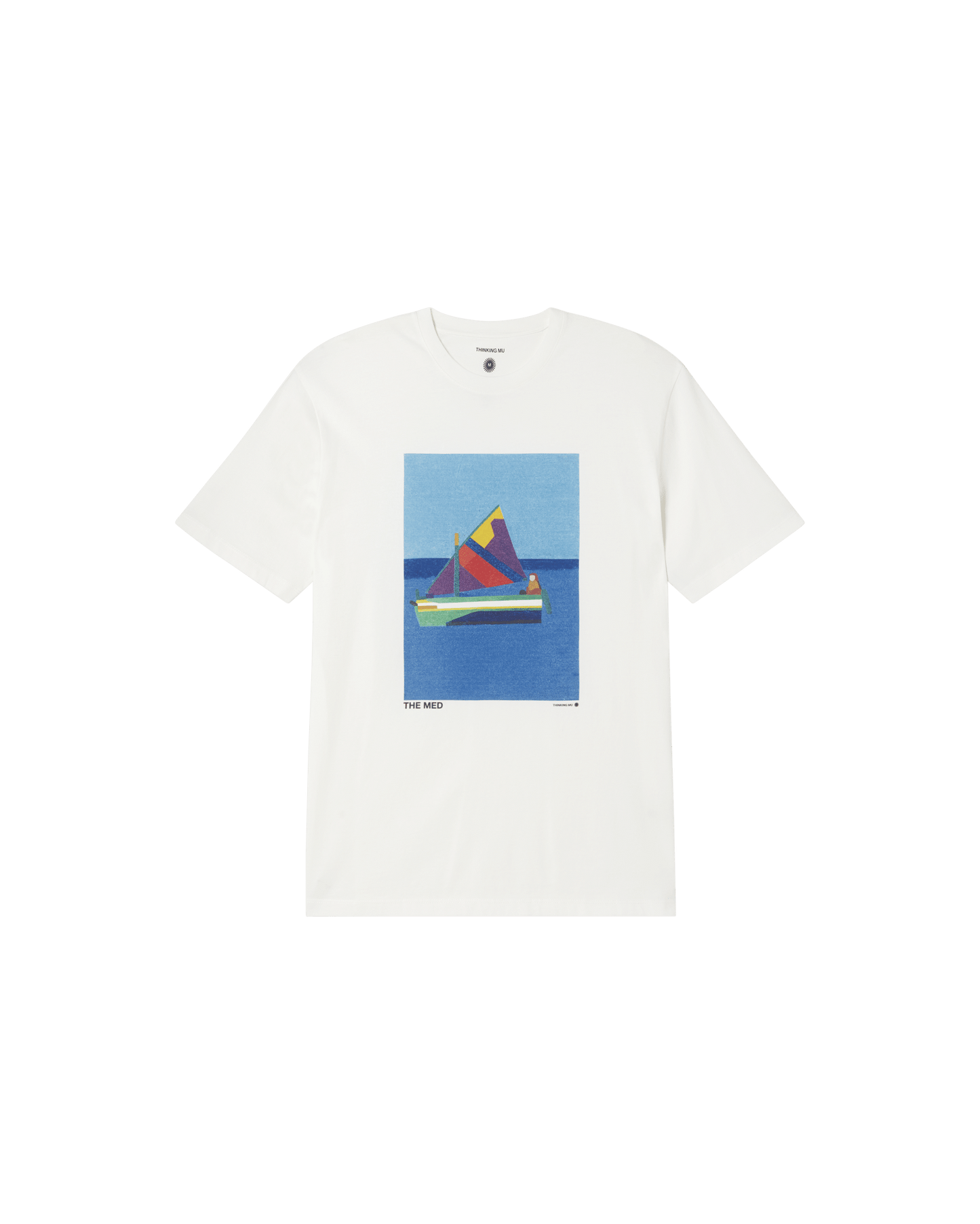 T-shirt imprimé en coton bio | Blanc "barquito t-shirt snow white"