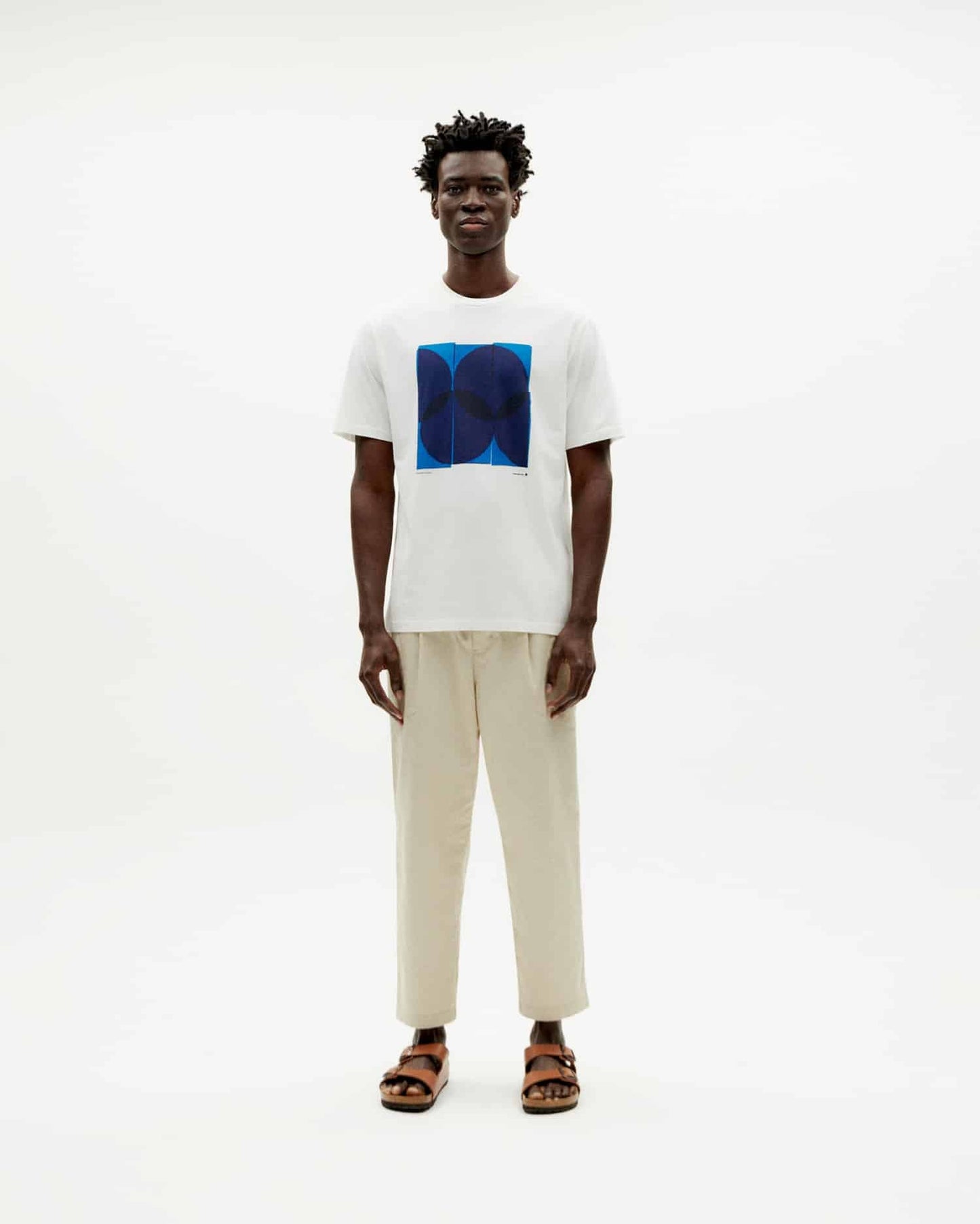 T-shirt imprimé en coton bio | Blanc "art 3 t-shirt snow white"
