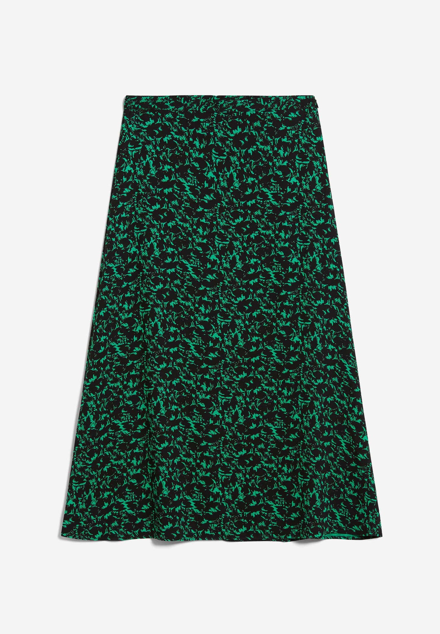 Jupe longue à motifs en viscose ecovero - naadir abstract flash green
