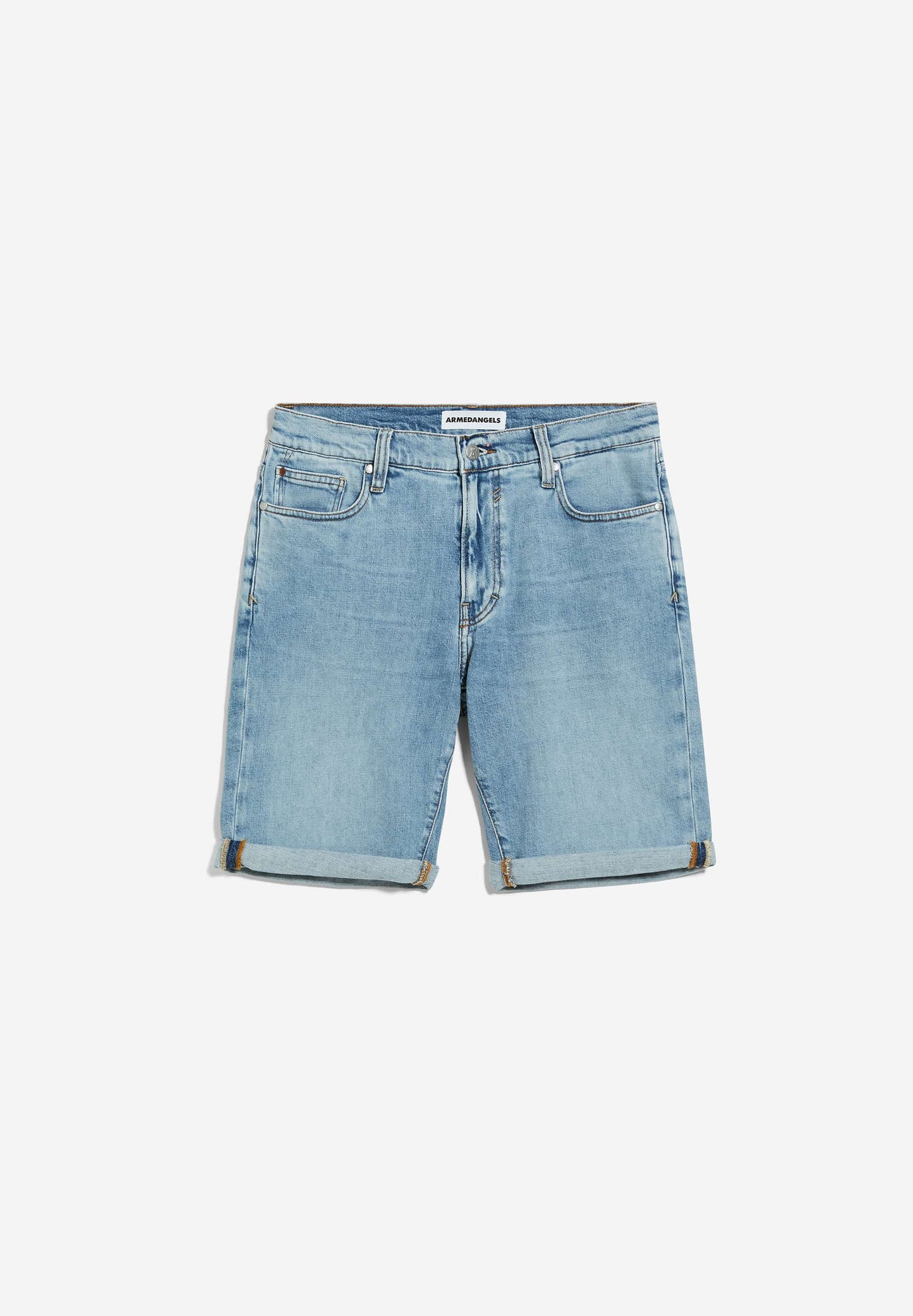 Short en denim de coton bio et chanvre | bleu "naailo hemp mineral blue"