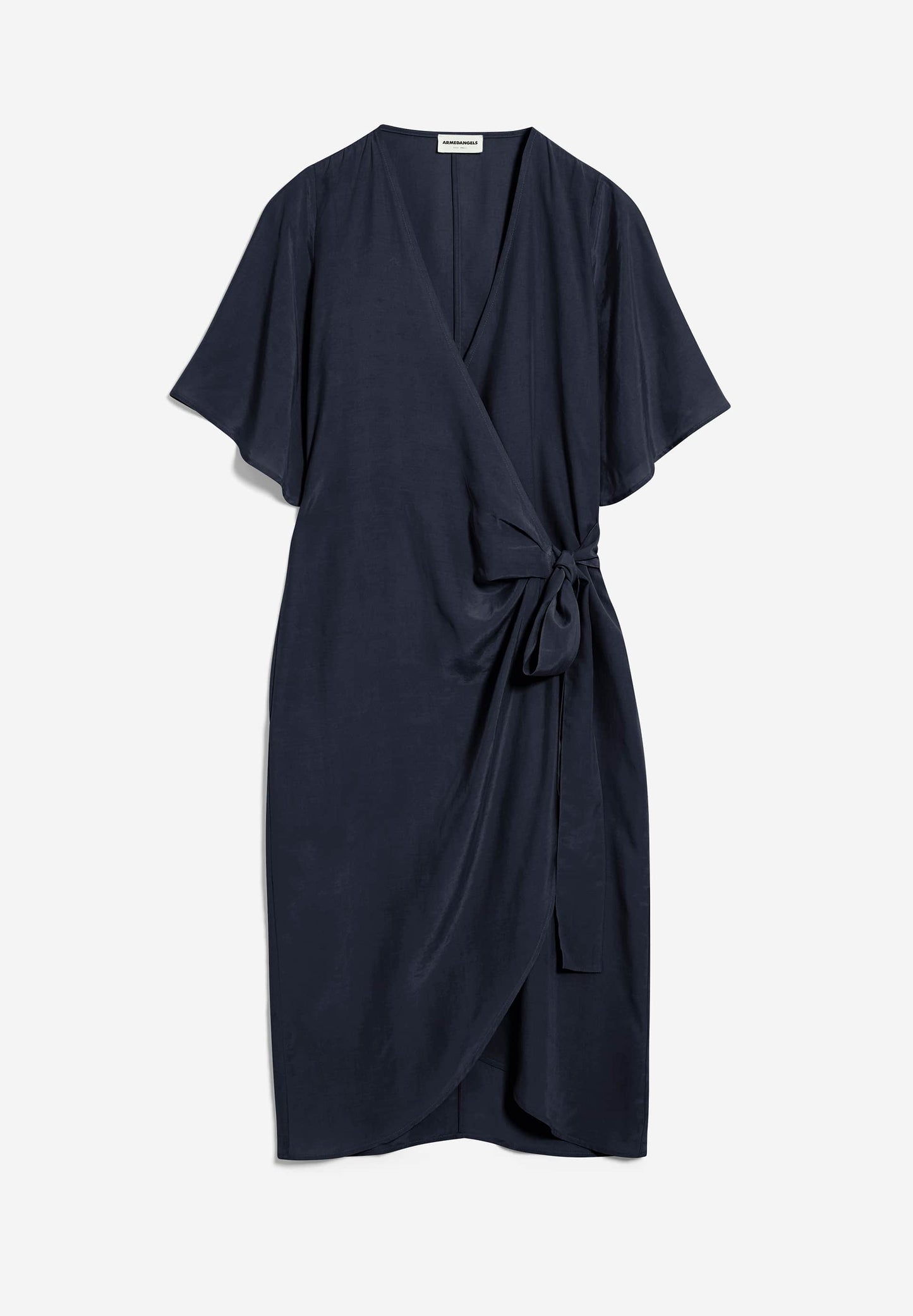 Robe portefeuille marine en tencel - nataale night sky