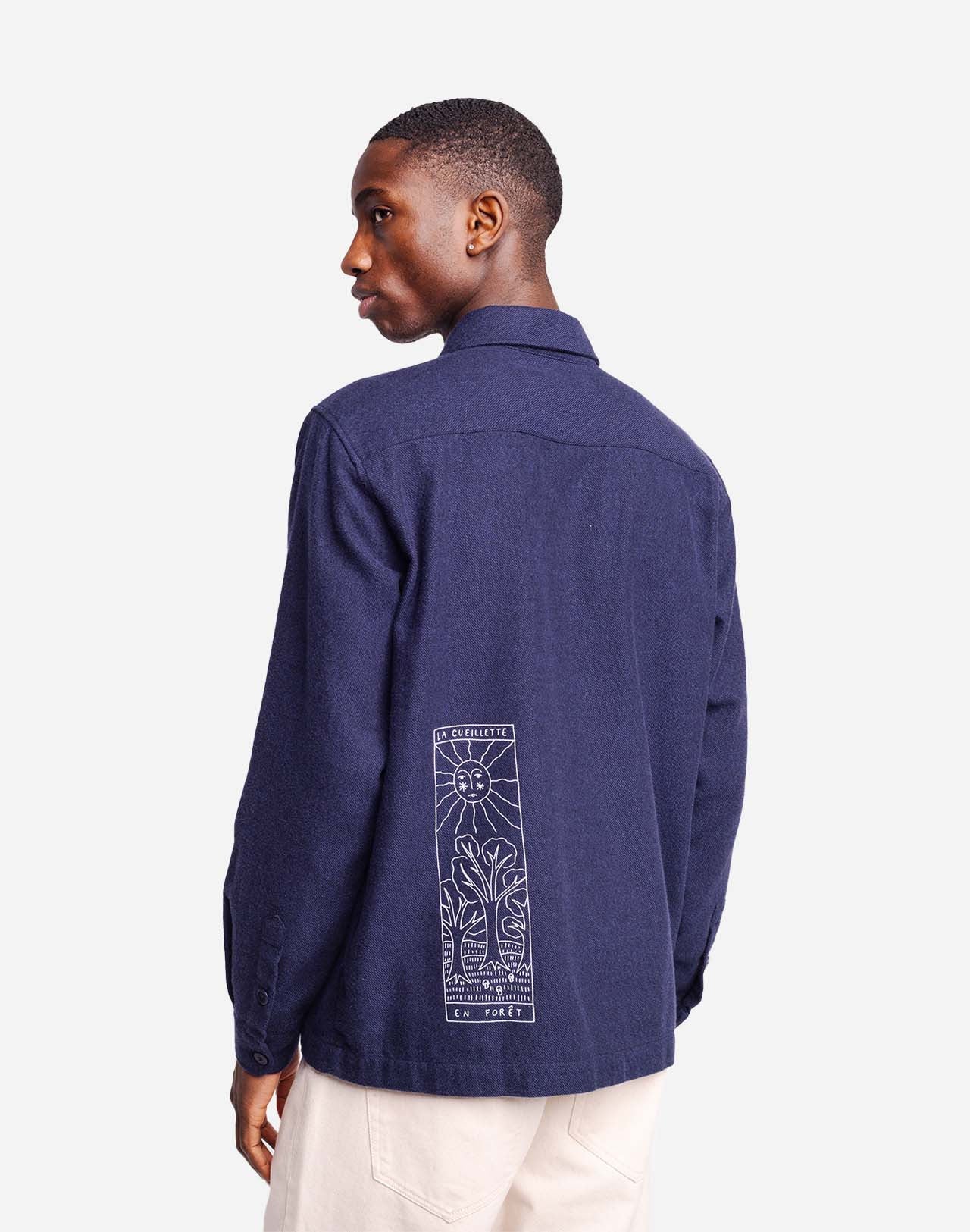 Chemise en coton | marine "slow astral"
