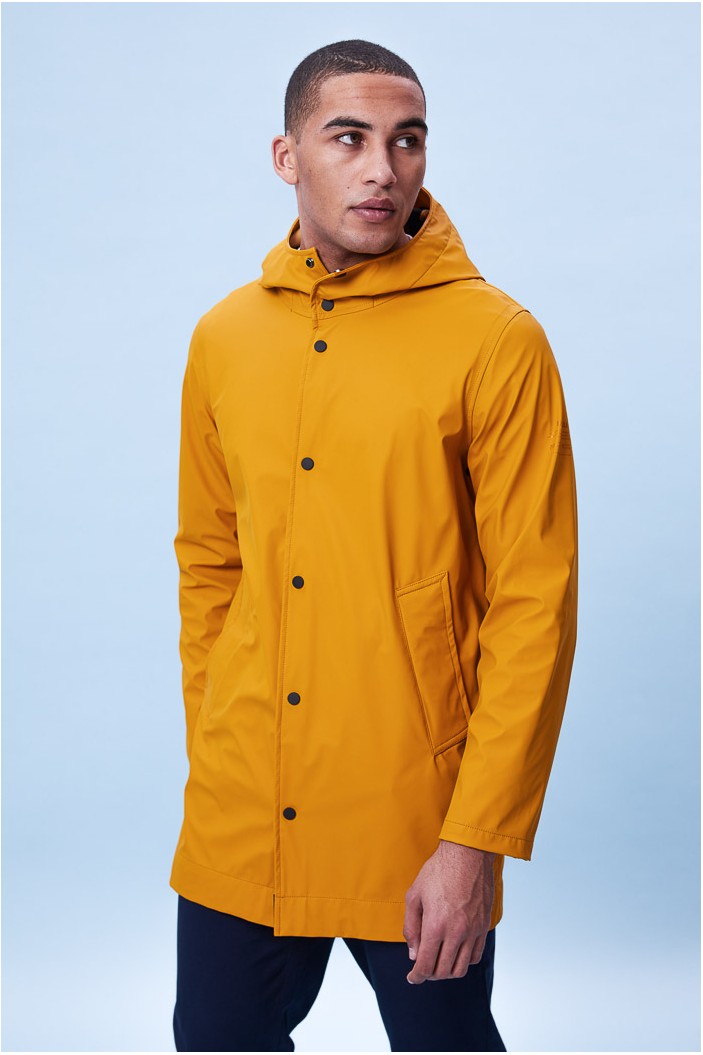 Imperméable moutarde en polyester recyclé - Abram
