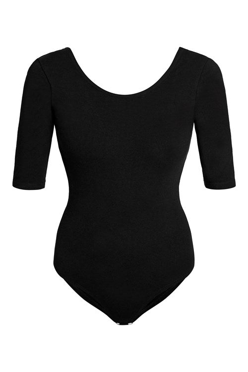 Body noir en coton bio - nicole