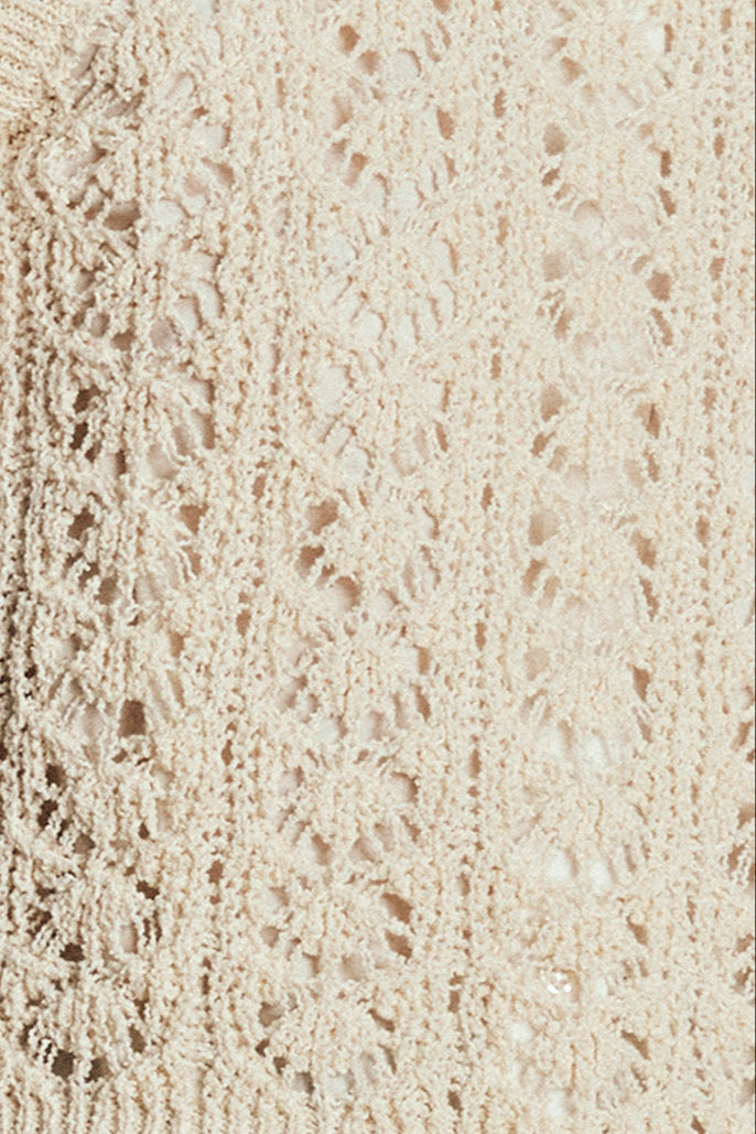 Pull sans manches en matière upcyclée | écru "dune"