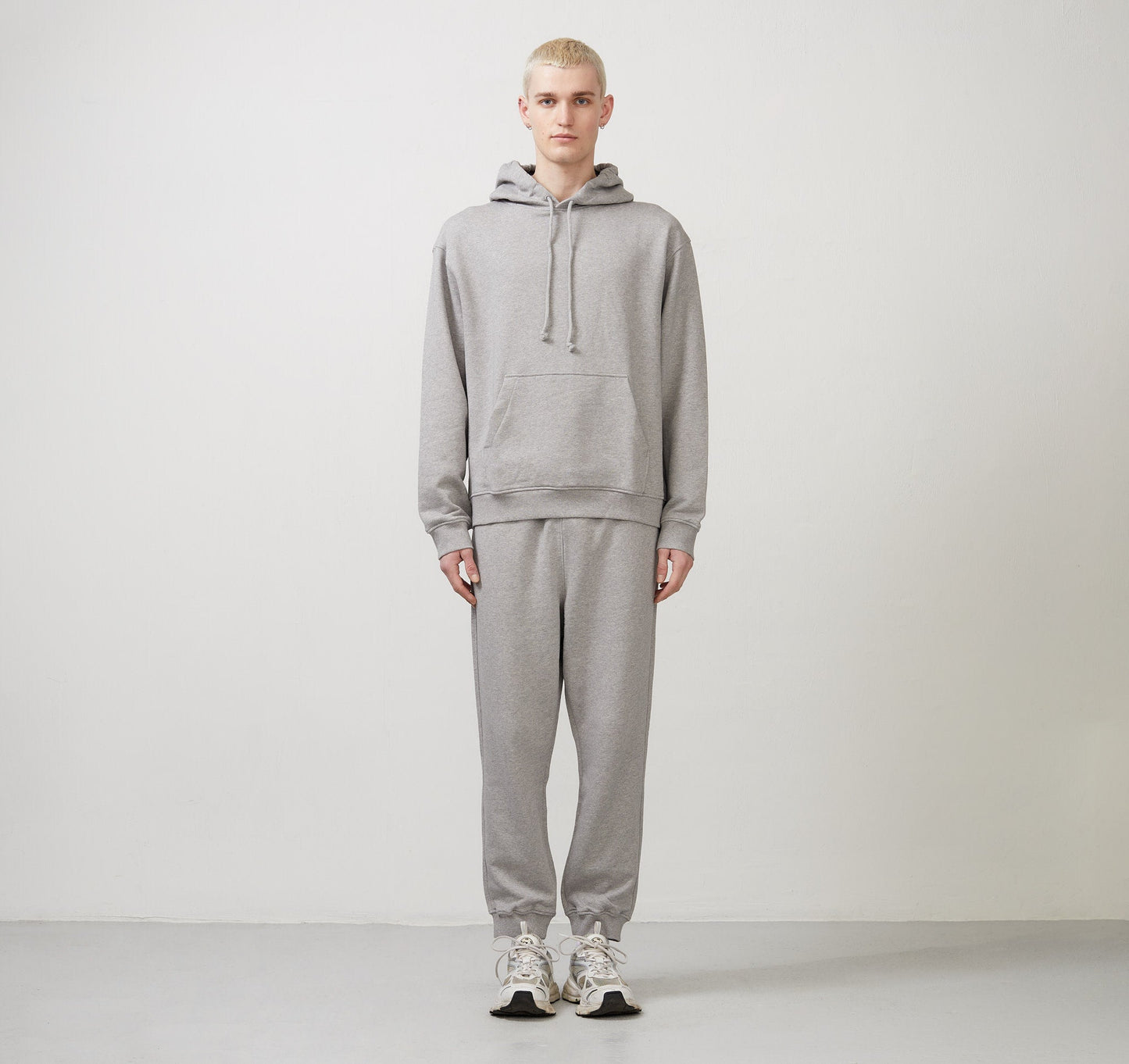 Sweat à capuche en coton bio | Gris "organic cotton sweat hood grey melange'