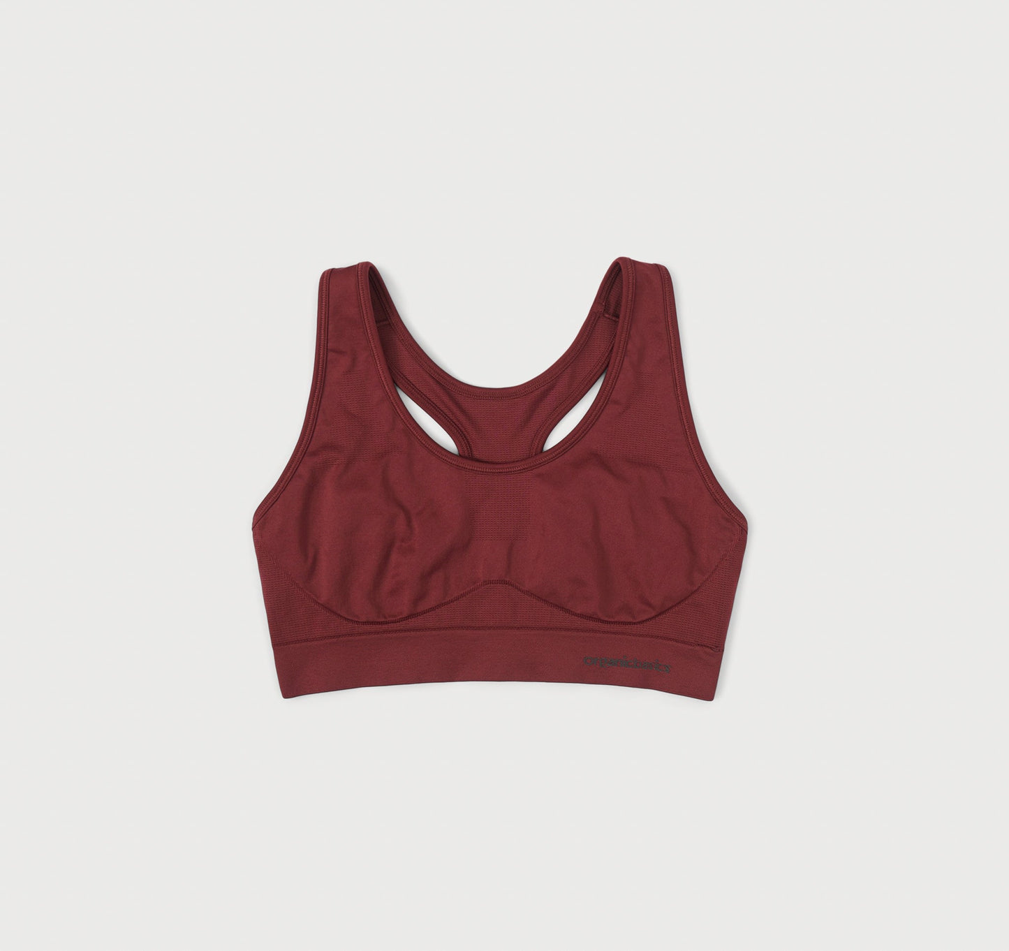 Brassière de sport rouge en nylon recyclé - burgundy